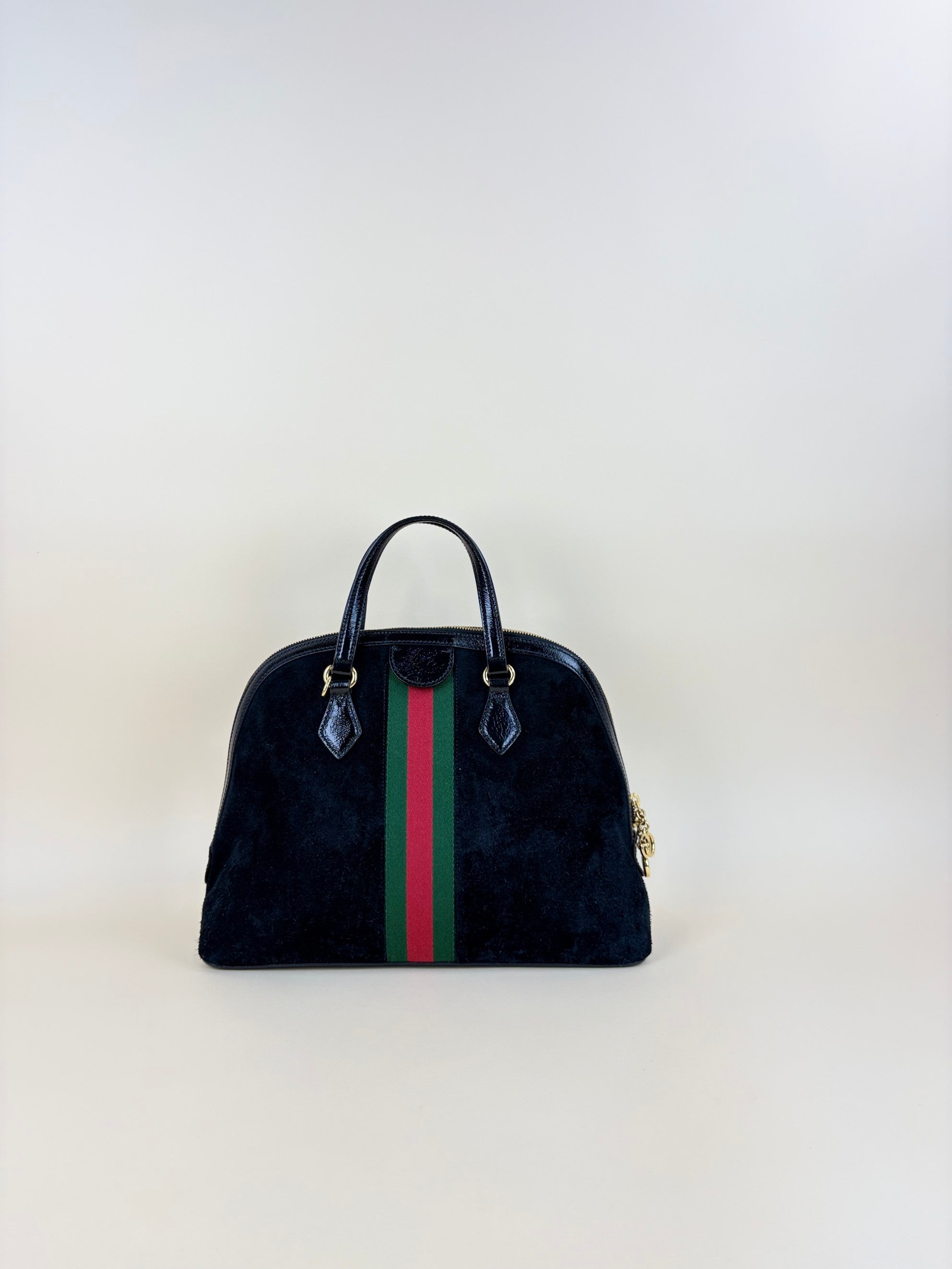 Gucci Ophidia dome suede black Bag