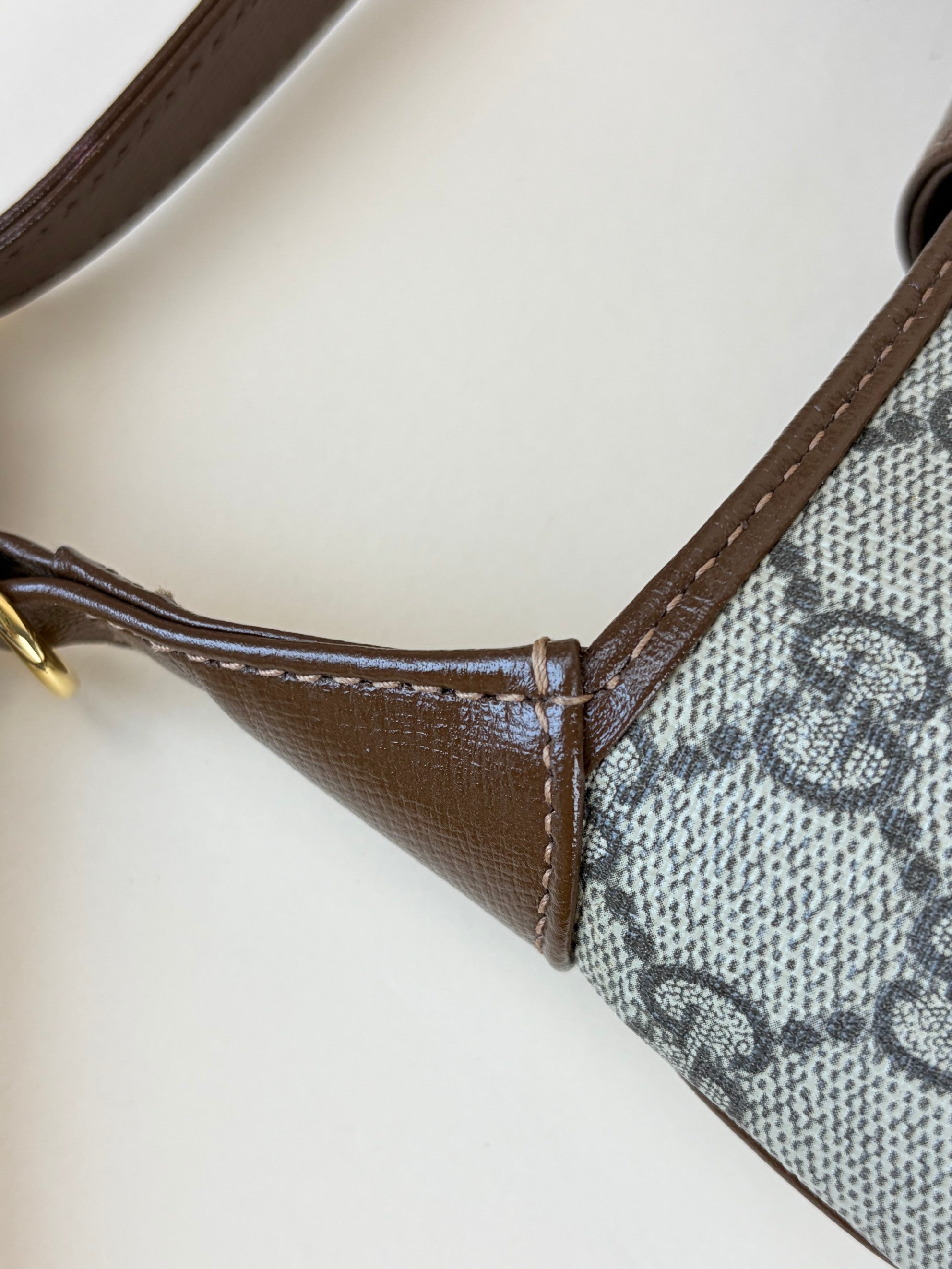 Gucci Bicolor GG Supreme Monogram Azalea Web Mini Jackie 1961 Hobo Sugar Crossbody Bag