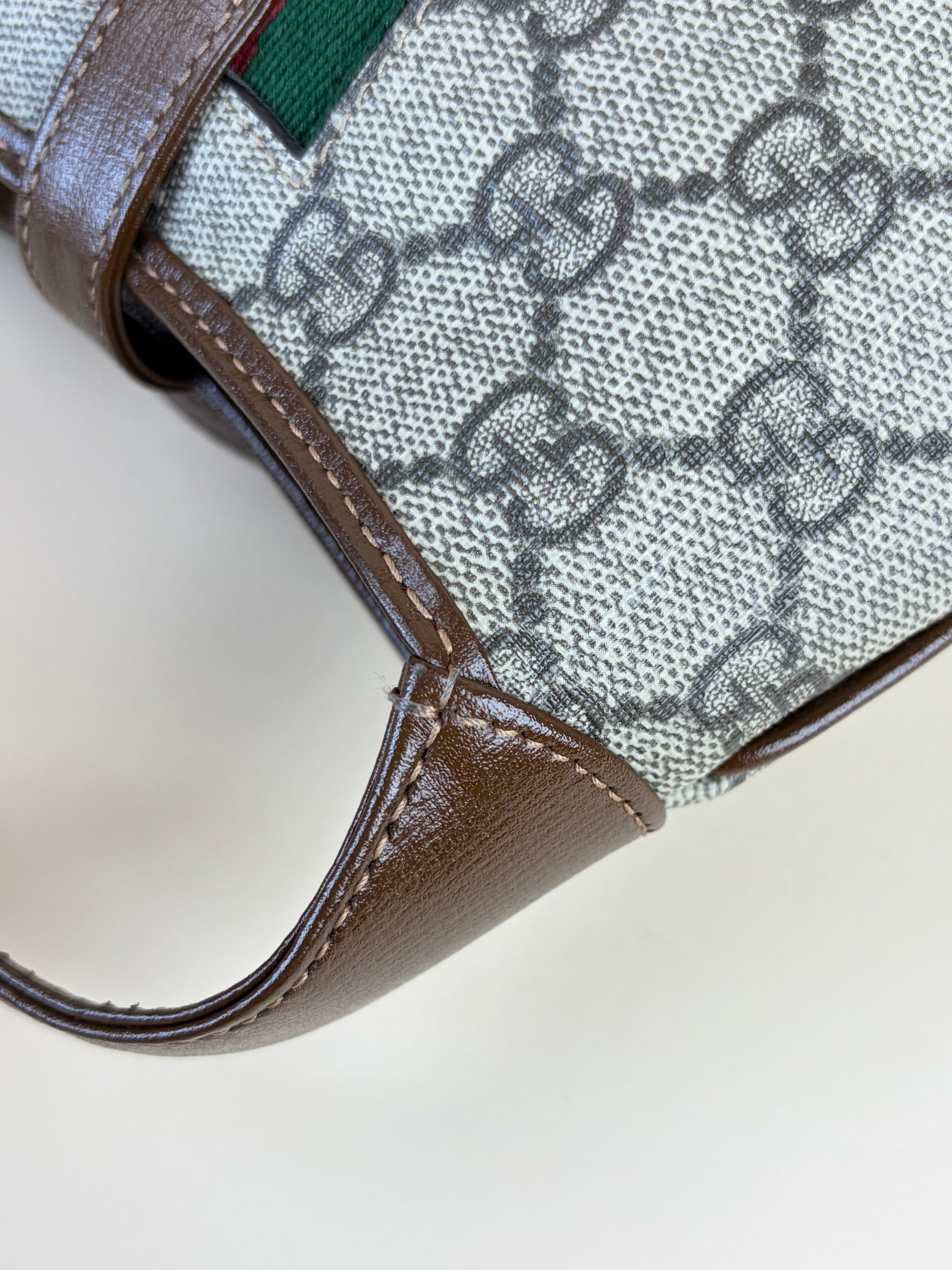 Gucci Bicolor GG Supreme Monogram Azalea Web Mini Jackie 1961 Hobo Sugar Crossbody Bag