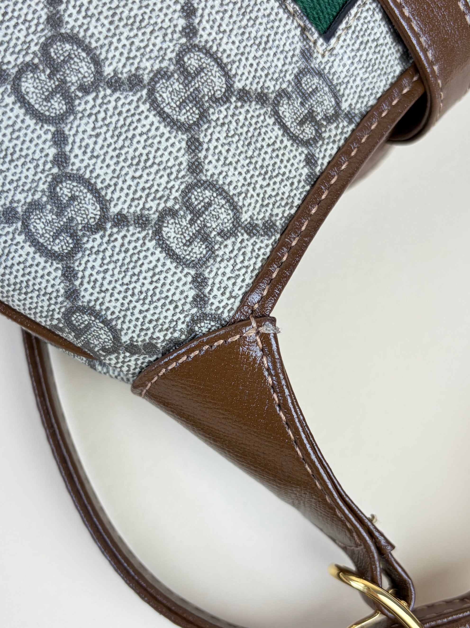 Gucci Bicolor GG Supreme Monogram Azalea Web Mini Jackie 1961 Hobo Sugar Crossbody Bag