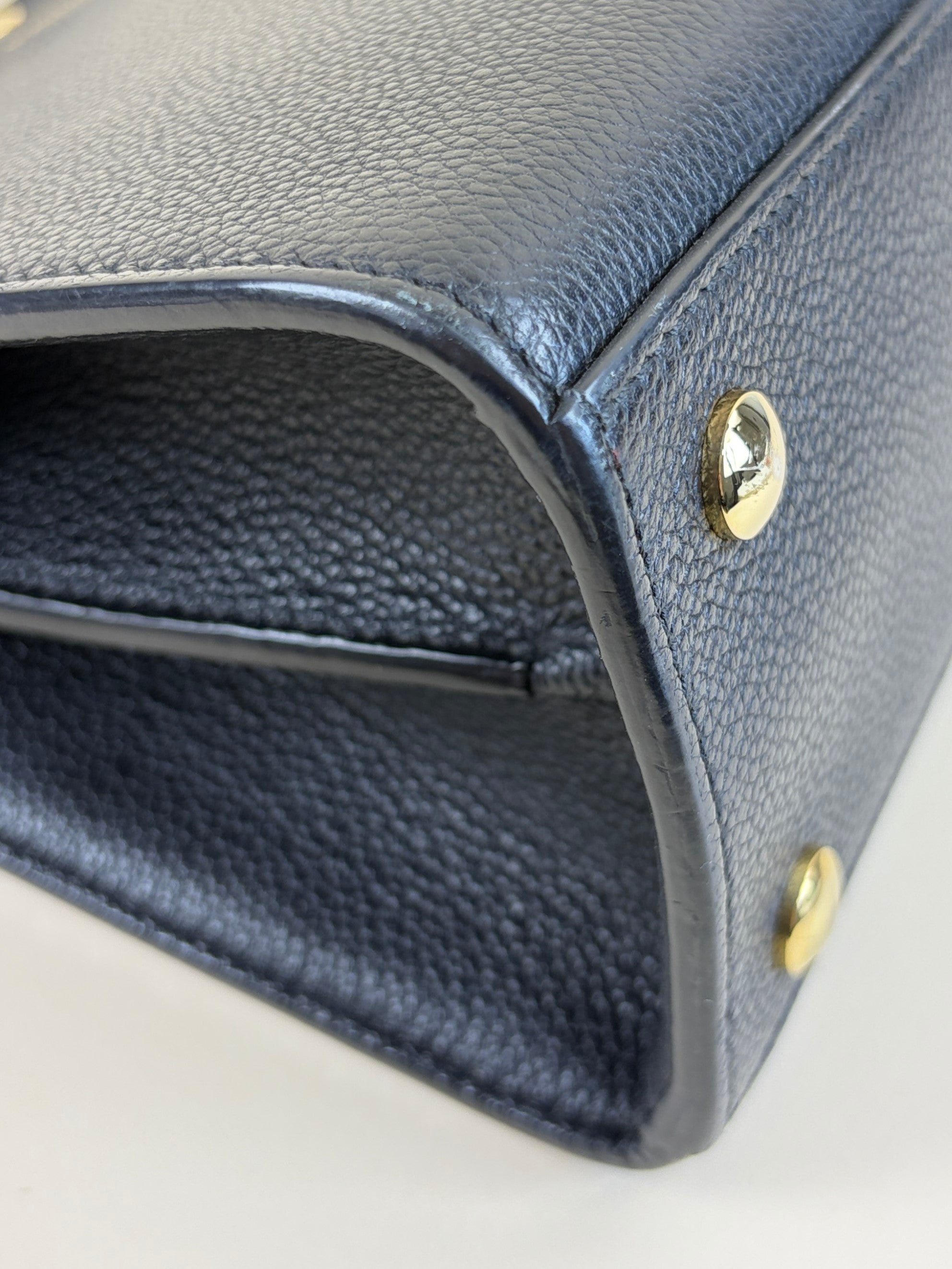 Burberry Black title mini grainy tote bag
