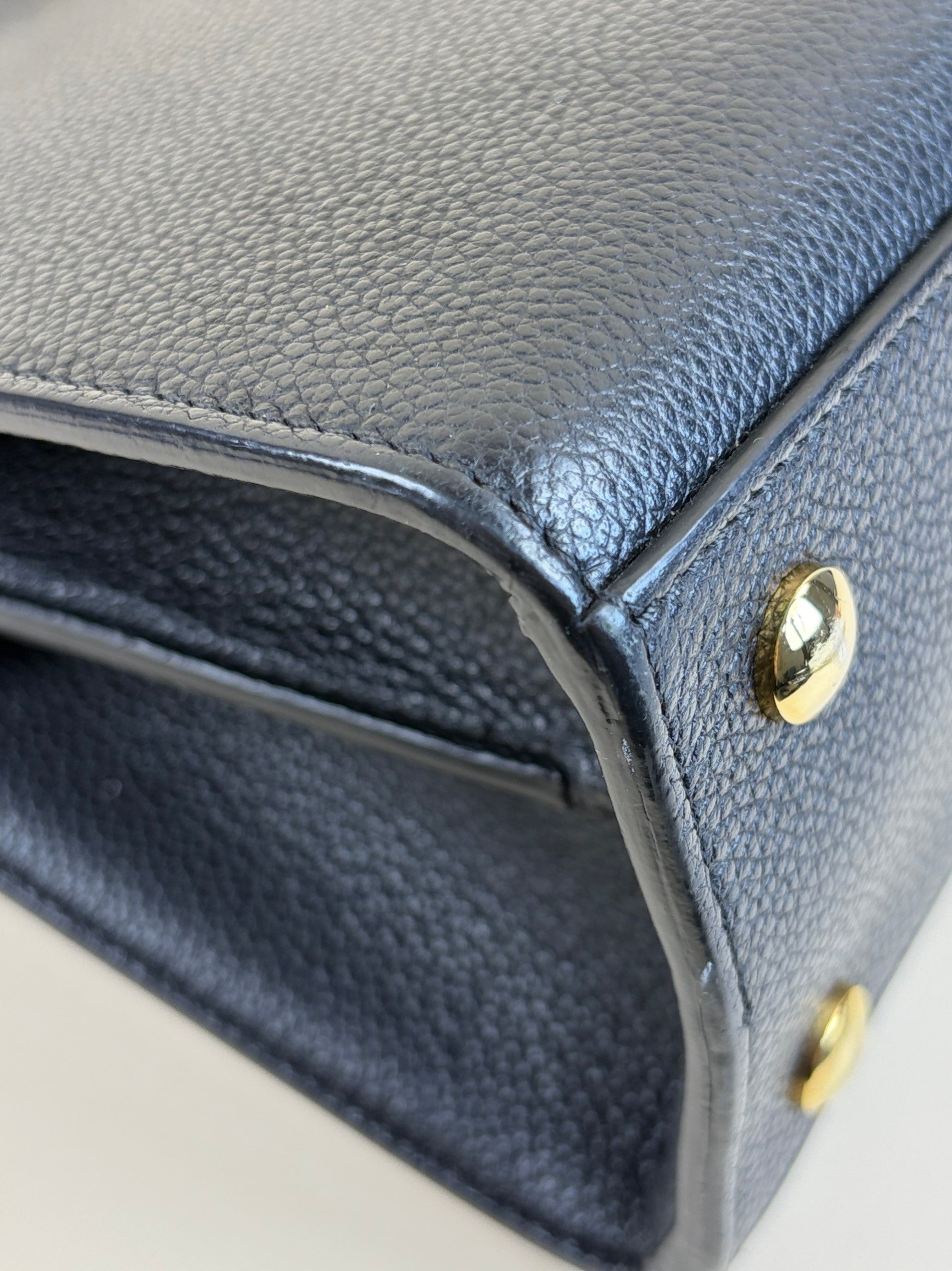 Burberry Black title mini grainy tote bag
