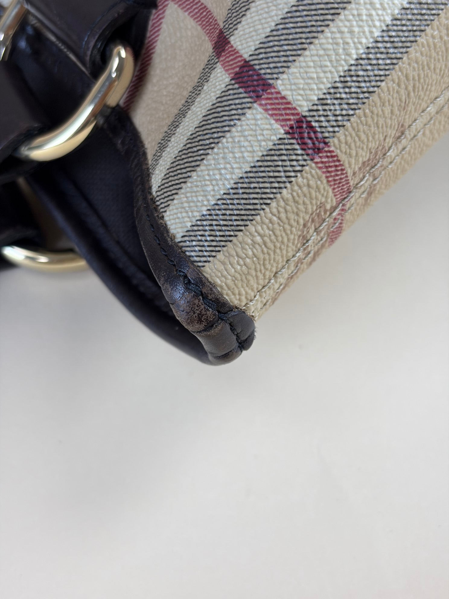 Burberry Haymarket Check Coated Canvas Onslow Tote Bag