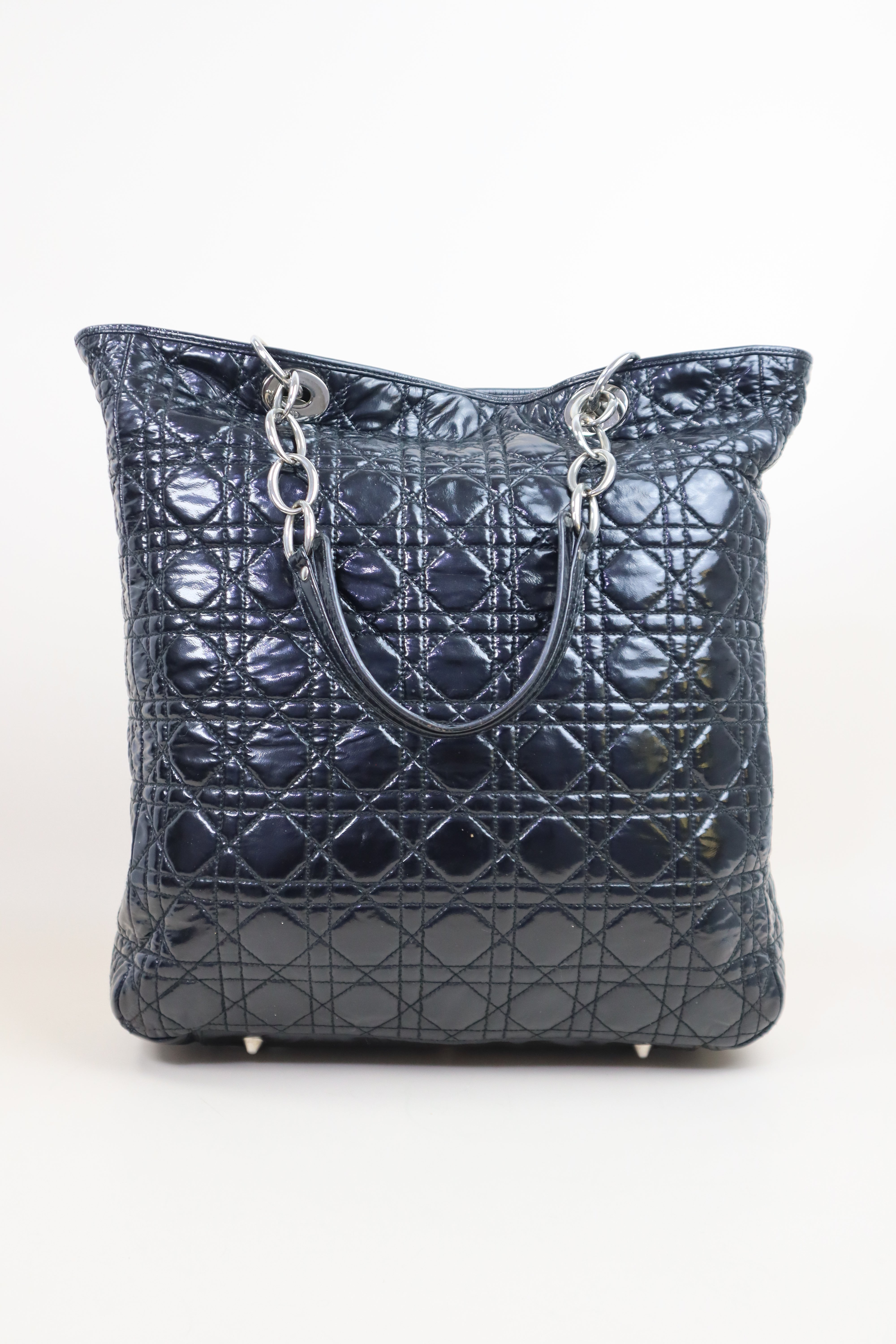 Christian Dior Black Lady Dior Soft Shopping Tote Bag