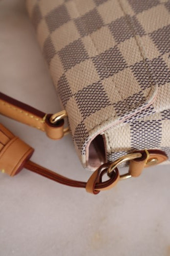 Louis Vuitton Azur Croisette Top Handle Bag W/ Strap