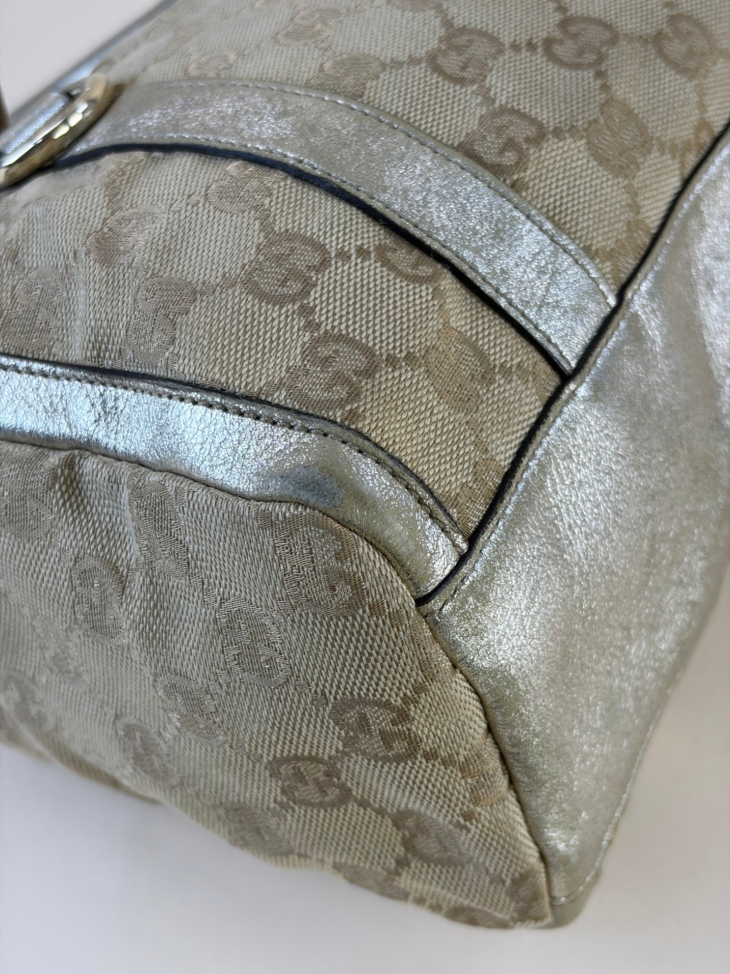 Gucci Bicolor Boston Monogram Shoulder Bag