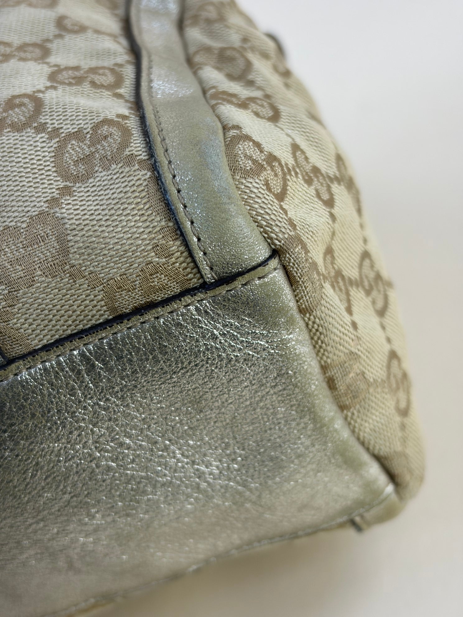 Gucci Bicolor Boston Monogram Shoulder Bag