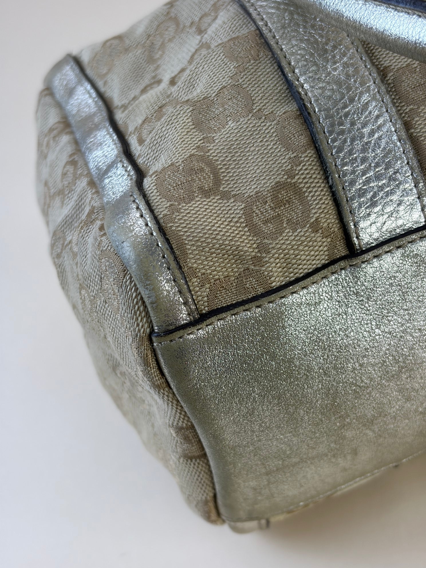 Gucci Bicolor Boston Monogram Shoulder Bag