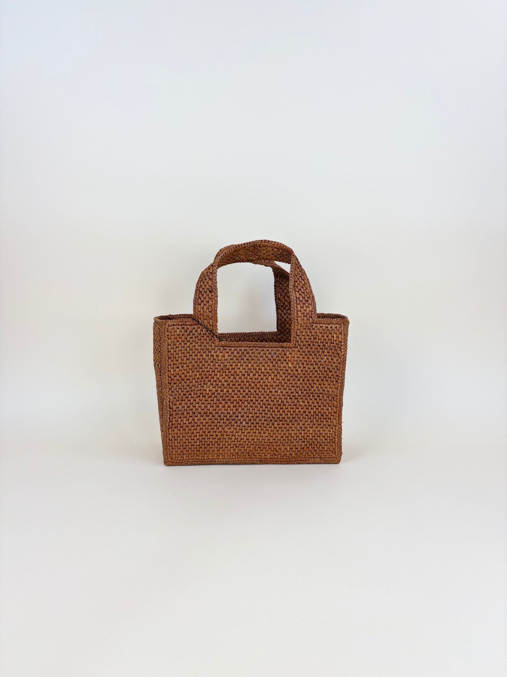 Loewe brown raffia Paula's Ibiza font small tote bag