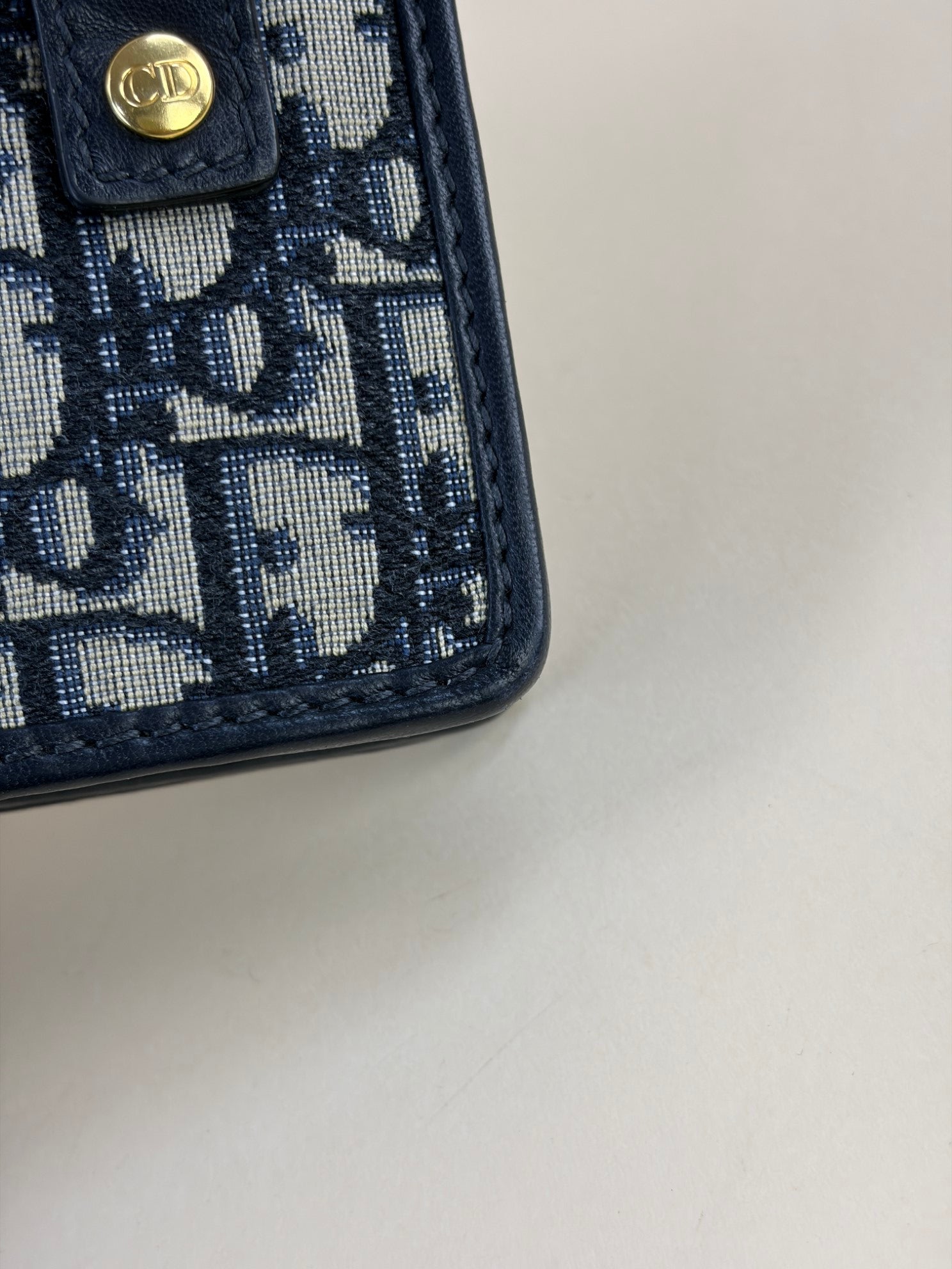 Christian Dior Blue 30 Montaigne Oblique Pouch