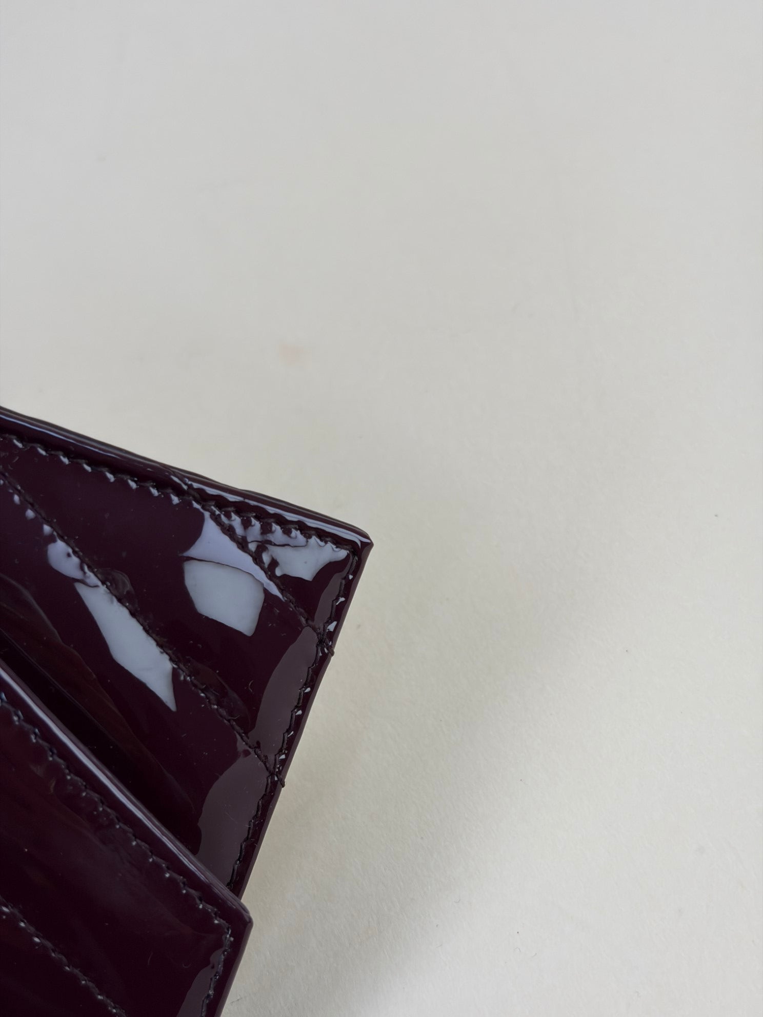 YSL Burgundy Cassandre Matelasse Fragments Flap Card Case