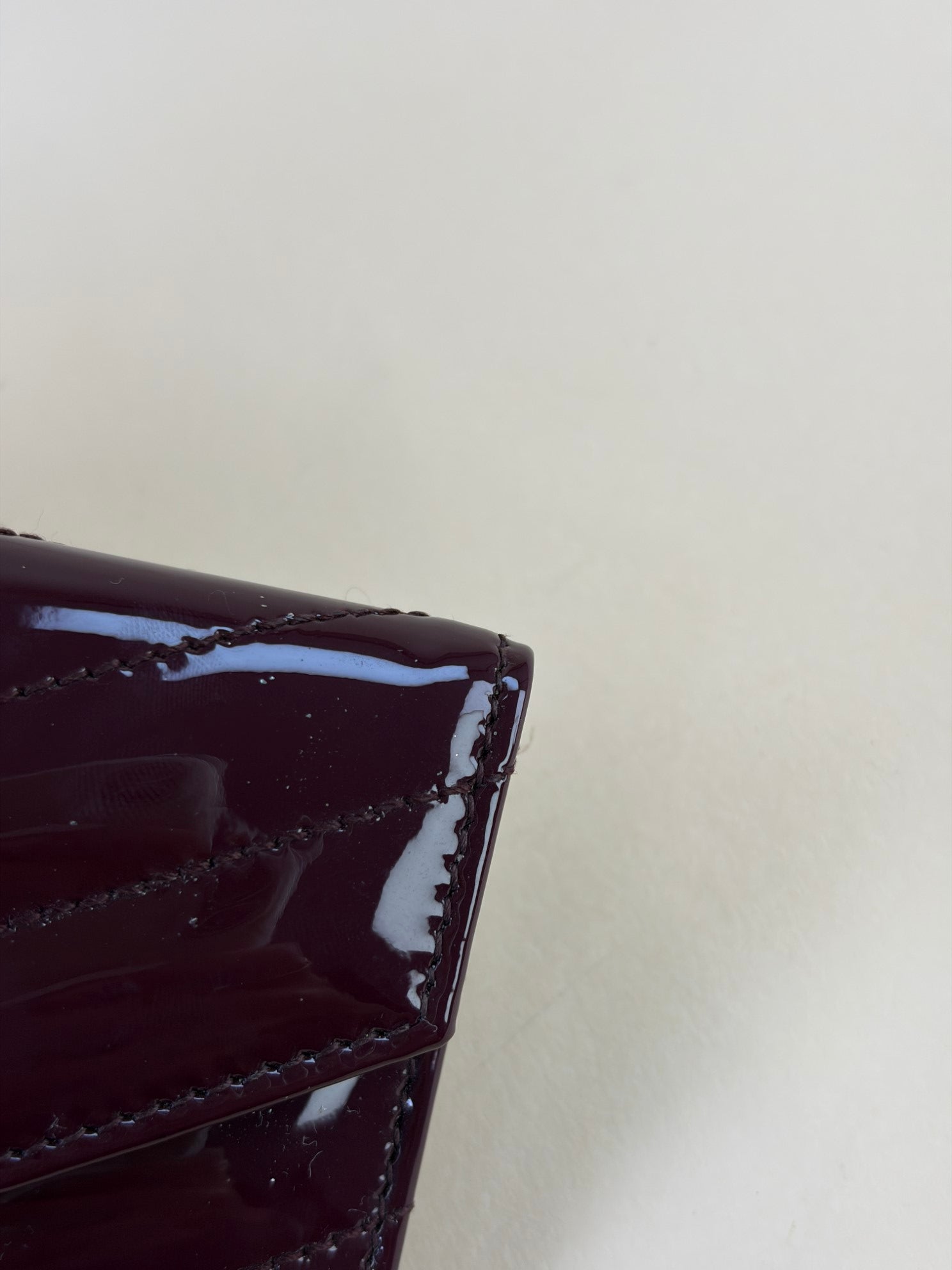 YSL Burgundy Cassandre Matelasse Fragments Flap Card Case