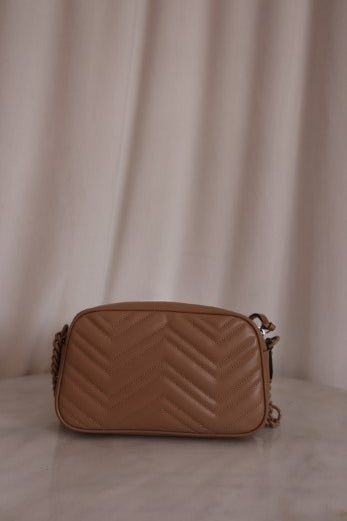 Gucci Beige GG Marmont Small Shoulder Bag