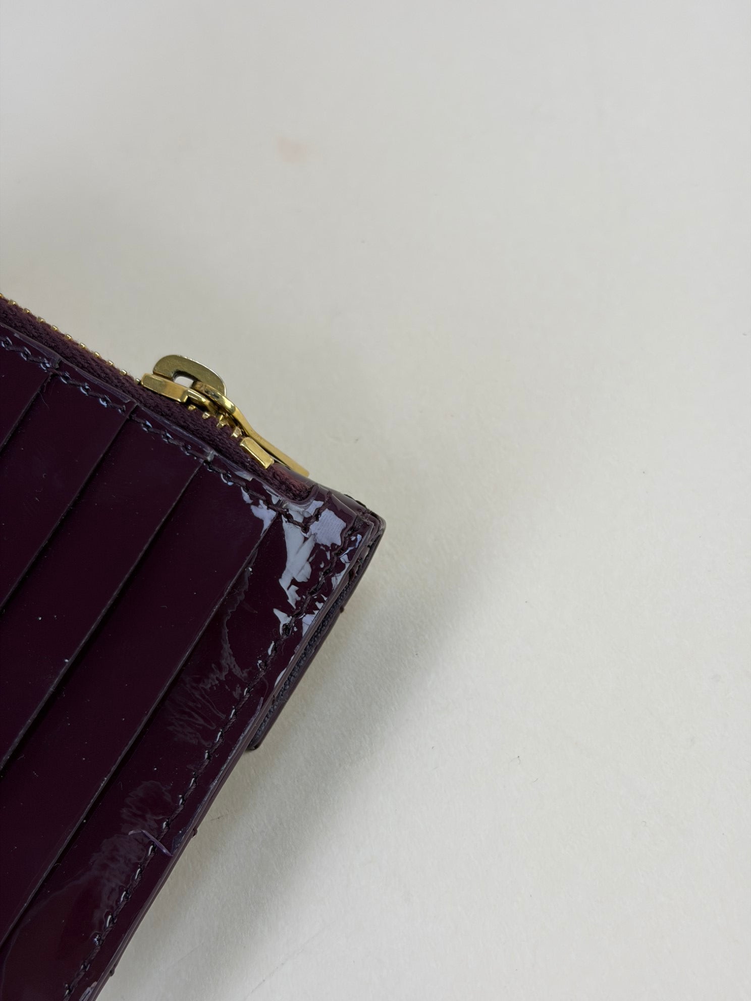 YSL Burgundy Cassandre Matelasse Fragments Flap Card Case