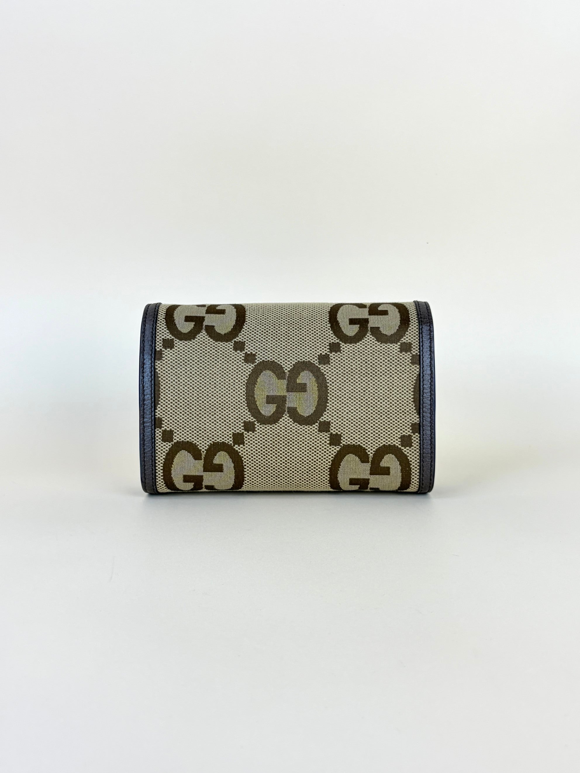 Gucci camel/ebony Monogram GG Jumbo Dionysus Chain Wallet