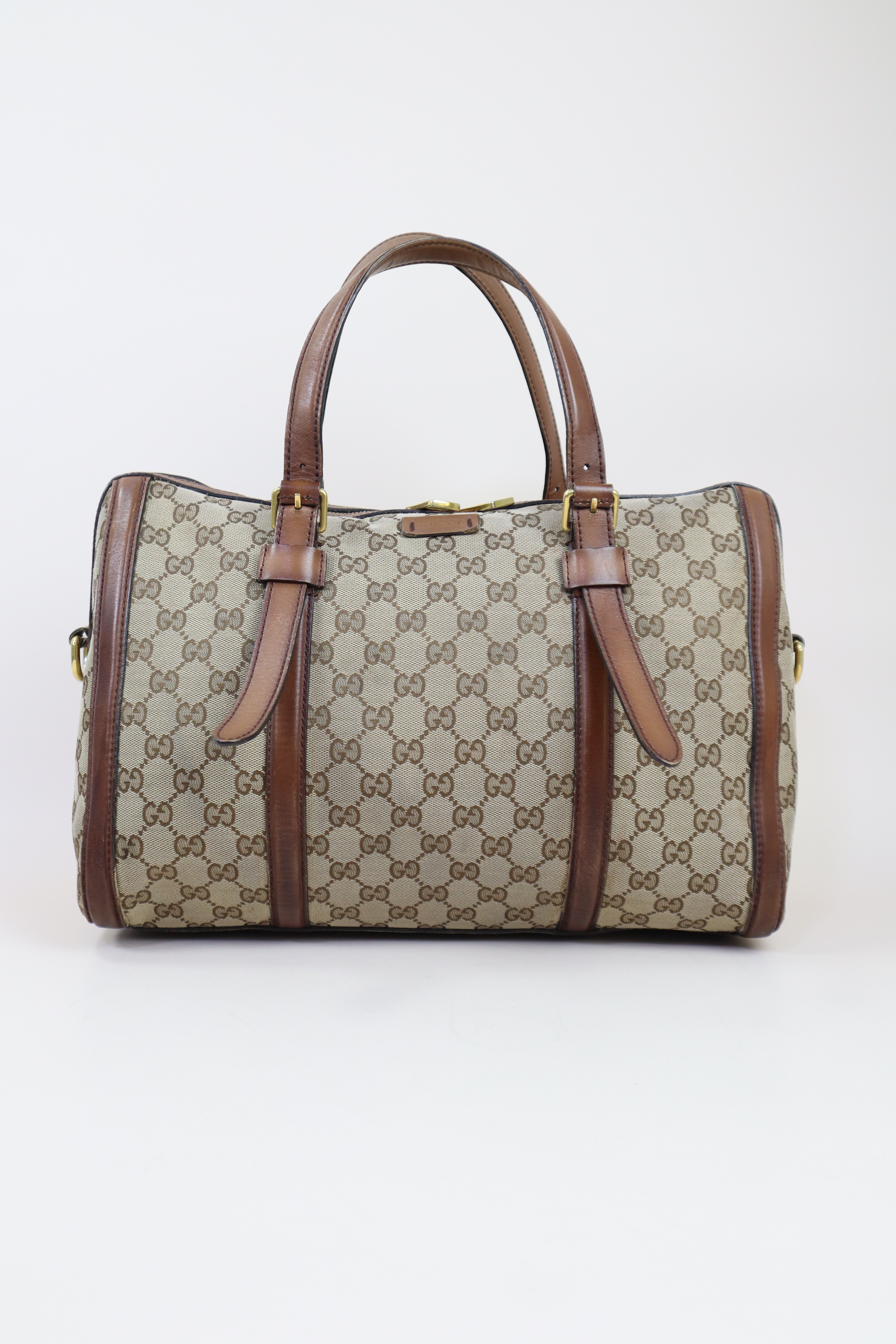 Gucci Bicolor GG Web Boston Tote Bag with Ophidia Strap