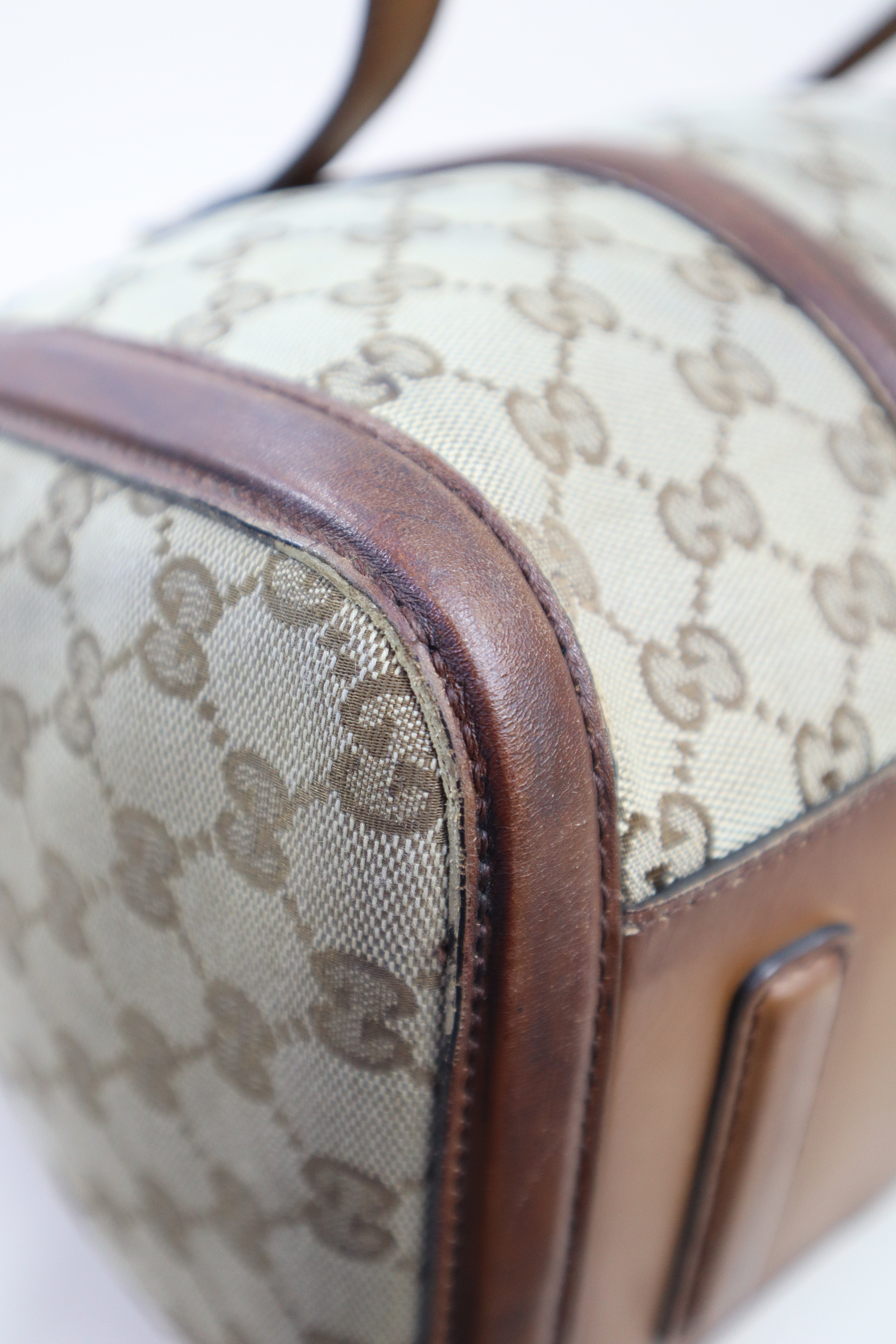 Gucci Bicolor GG Web Boston Tote Bag with Ophidia Strap