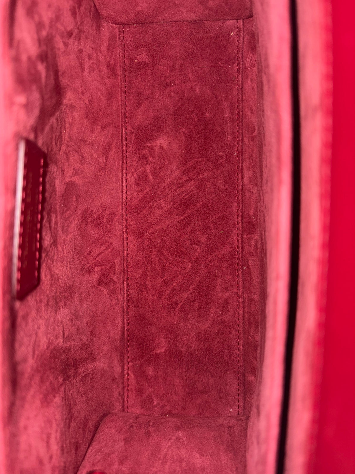 Christian Dior Burgandy calfskin cherry blossom Lady Dior Medium Bag
