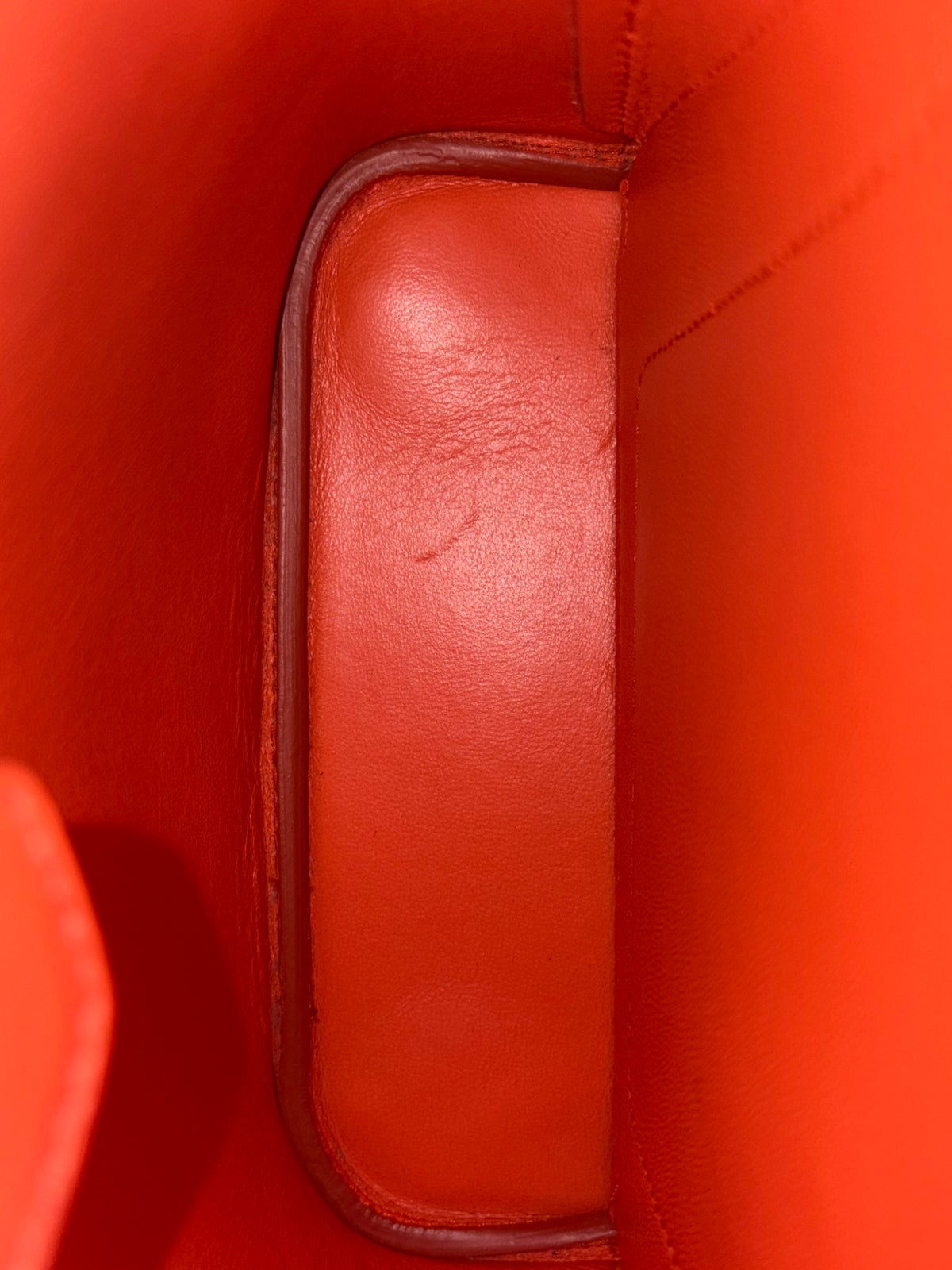 Prada orange saffiano leather Panier mini Bag