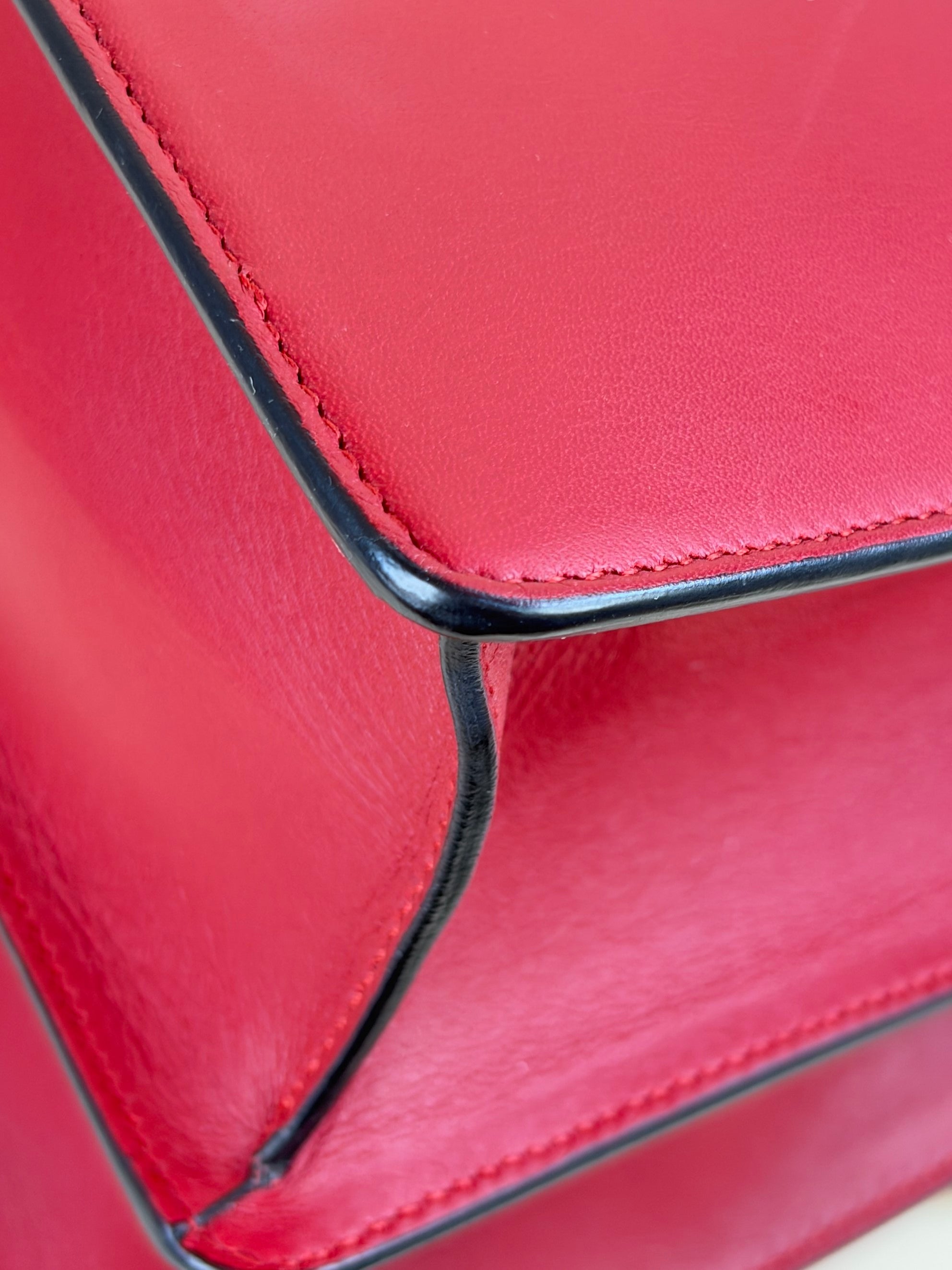 gucci red calfskin large dionysus bamboo top handle