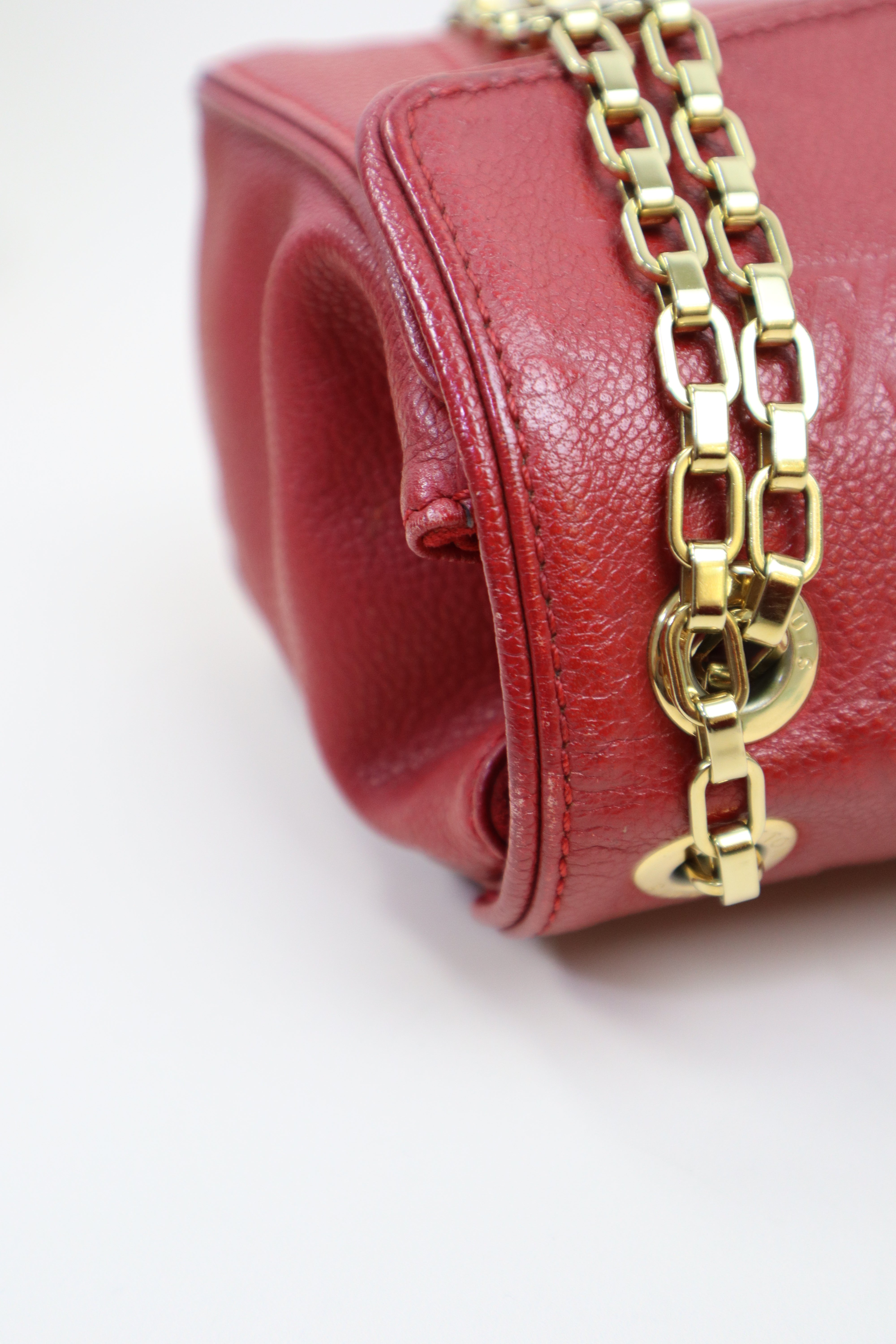 Louis Vuitton Red Monogram Empreinte ST Germain PM Bag