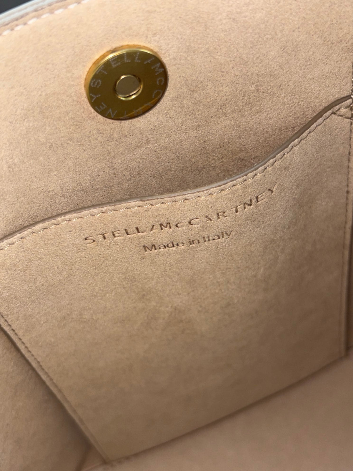 Stella McCartney pure white Frayme bucket Bag
