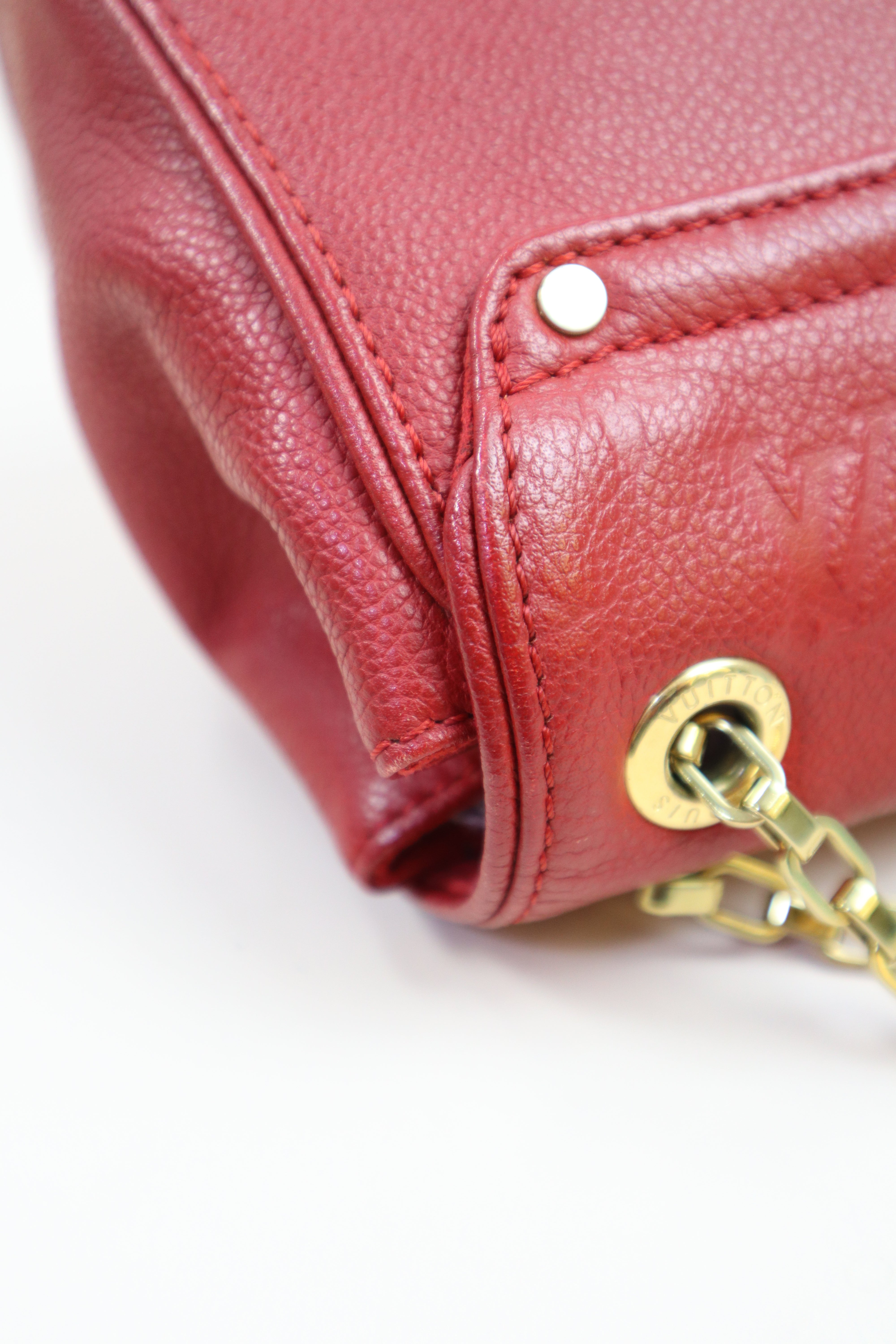 Louis Vuitton Red Monogram Empreinte ST Germain PM Bag