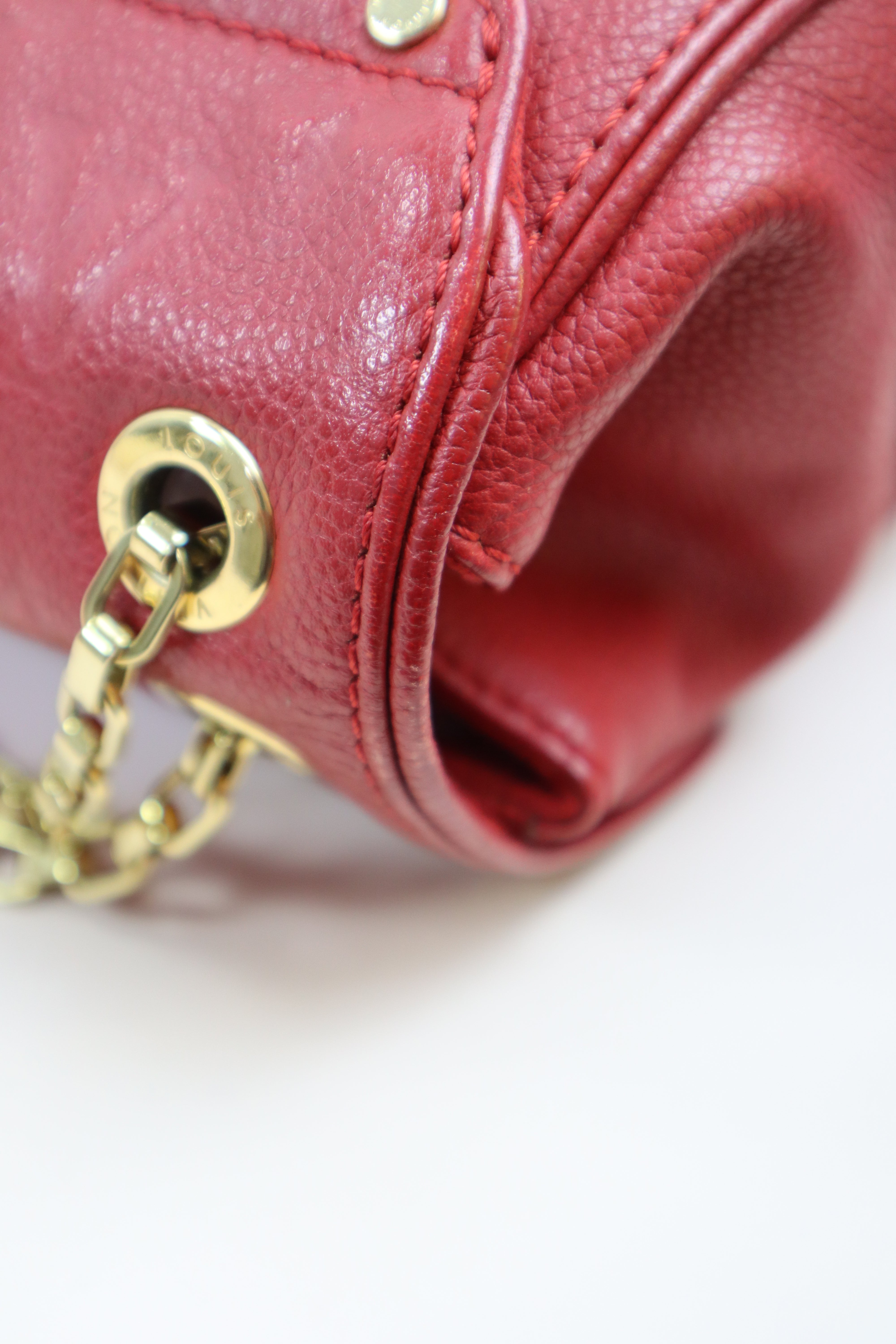 Louis Vuitton Red Monogram Empreinte ST Germain PM Bag