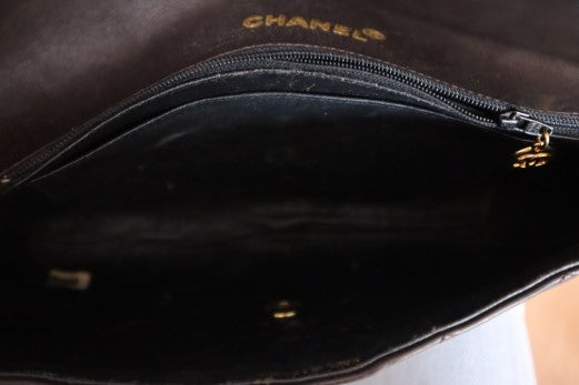 Chanel dark brown Rare Vintage 90s Classic Bag