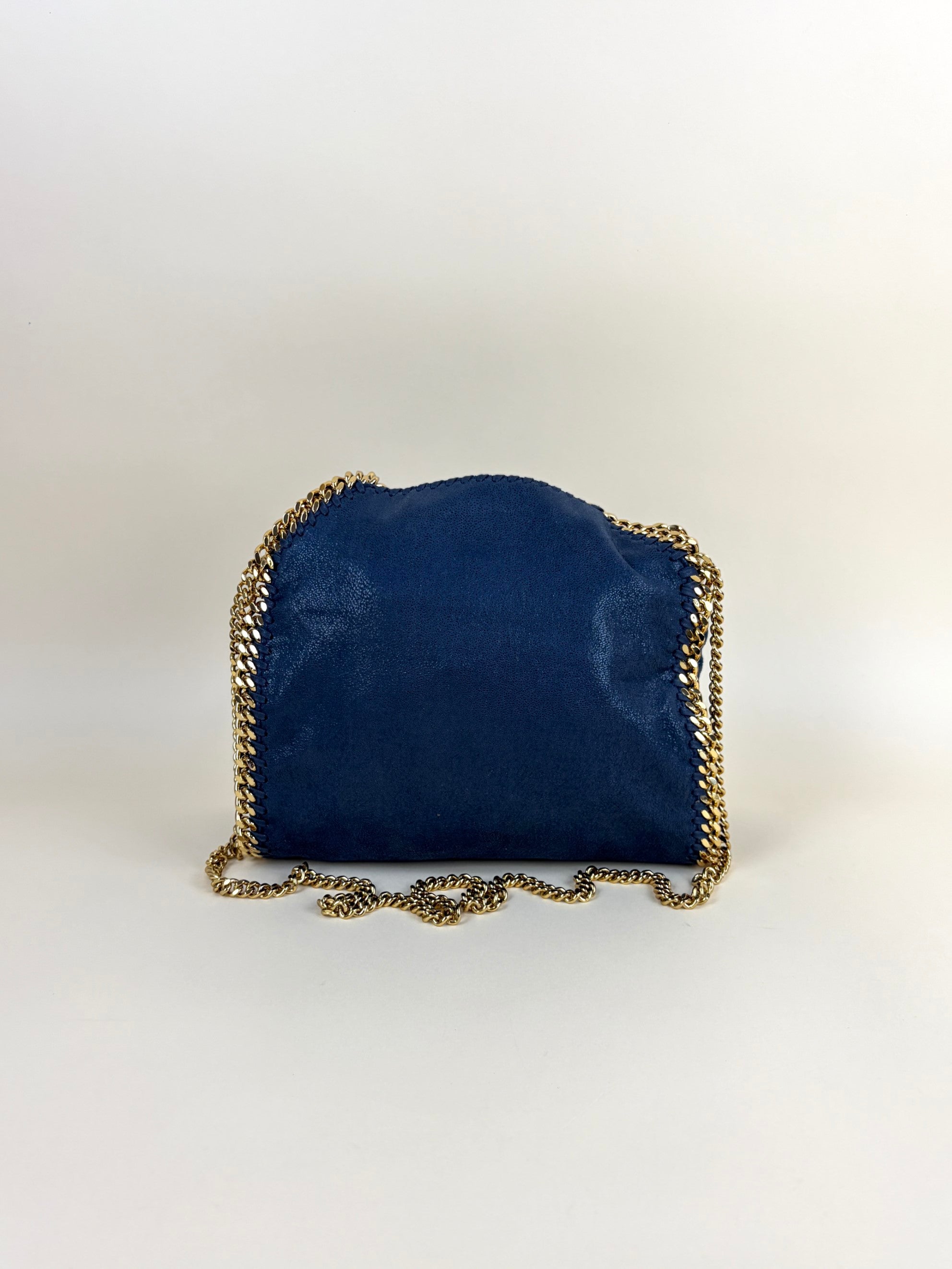 Stella McCartney navy blue Falabella mini hardware