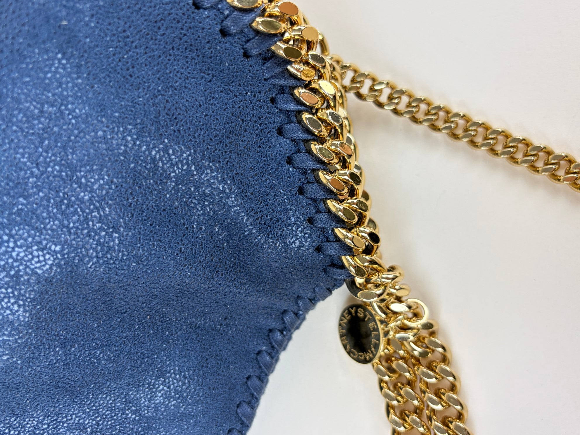 Stella McCartney navy blue Falabella mini hardware