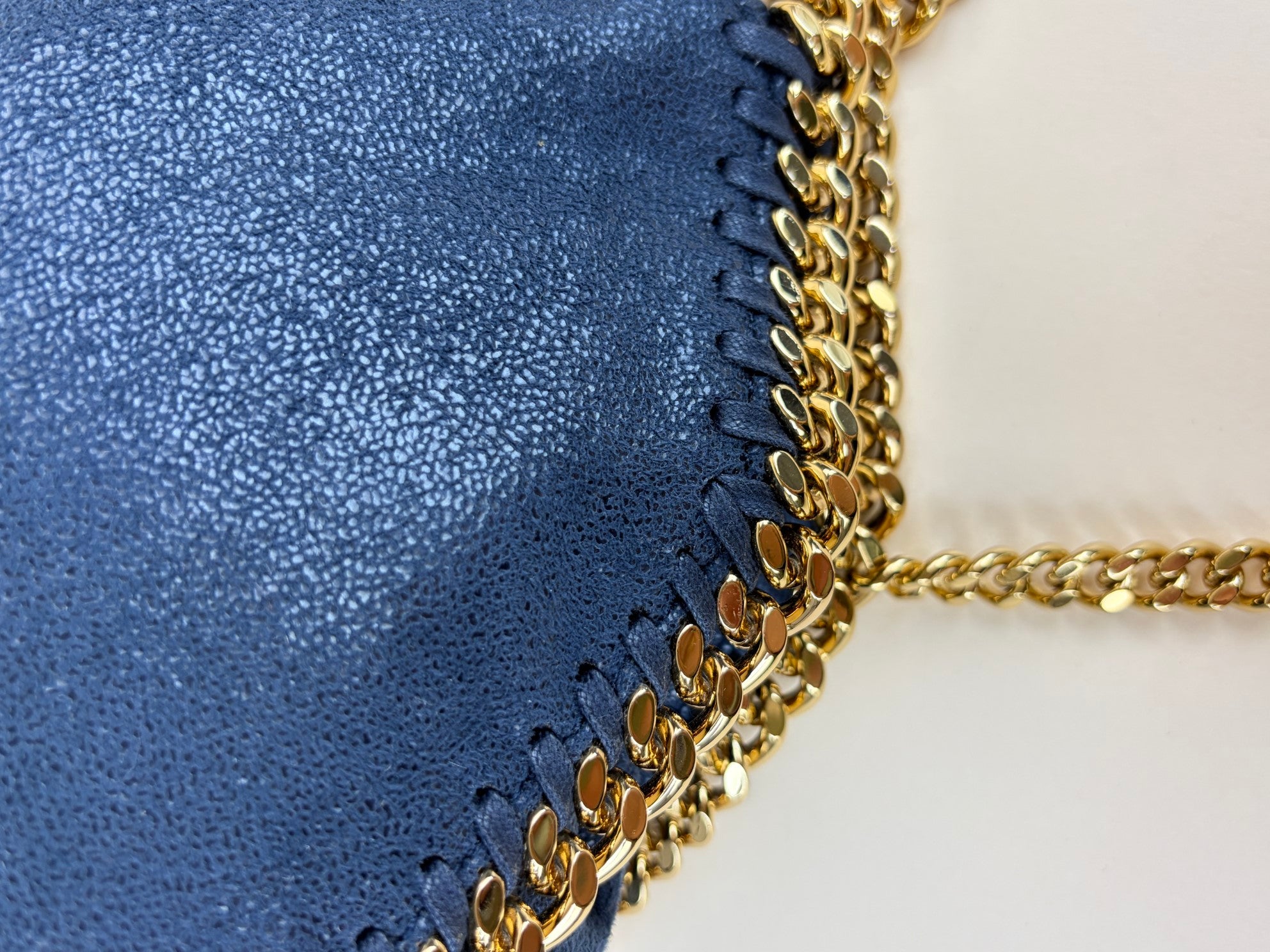 Stella McCartney navy blue Falabella mini hardware
