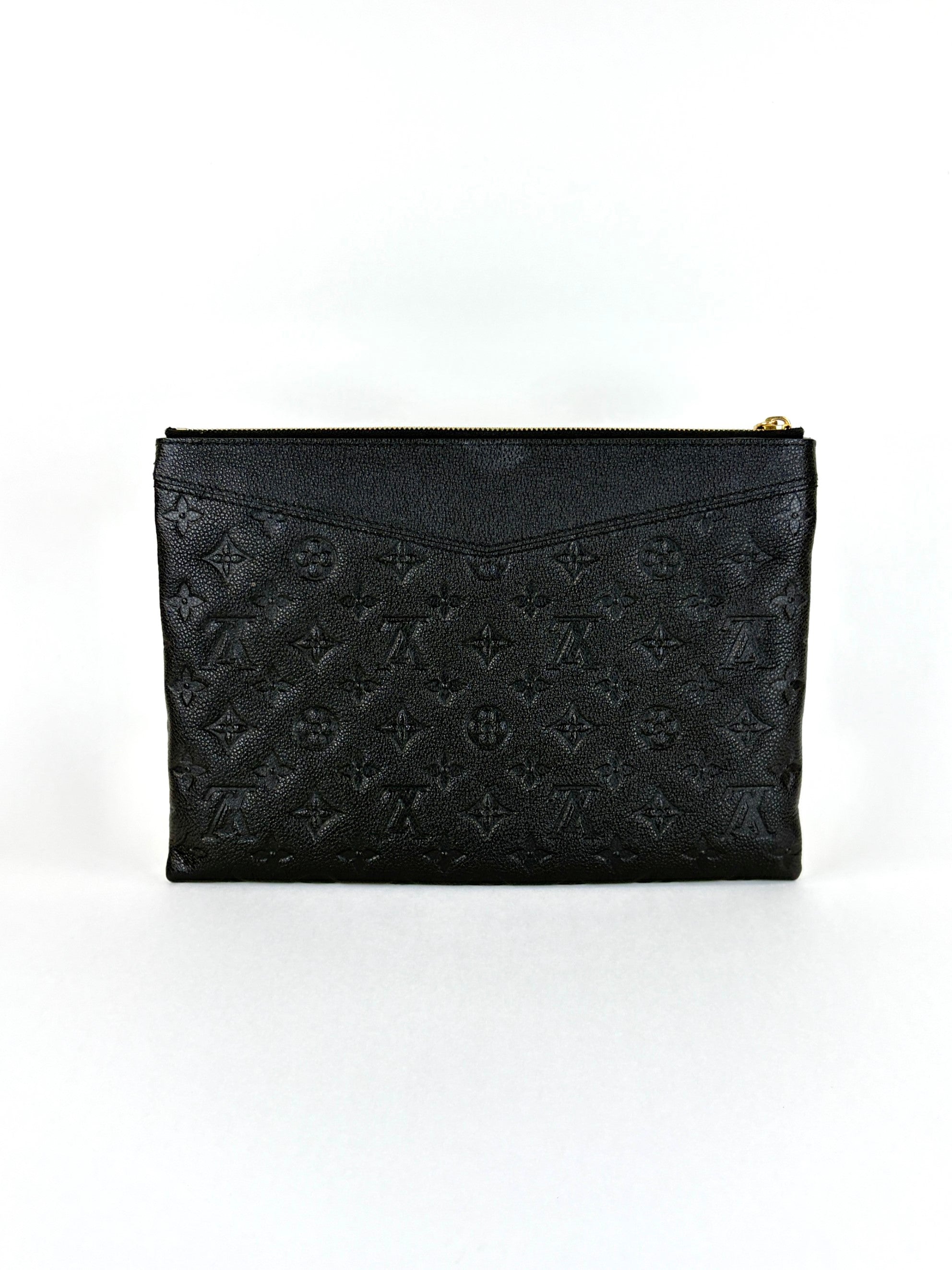 Louis Vuitton Black Monogram Empreinte leather daily pouch