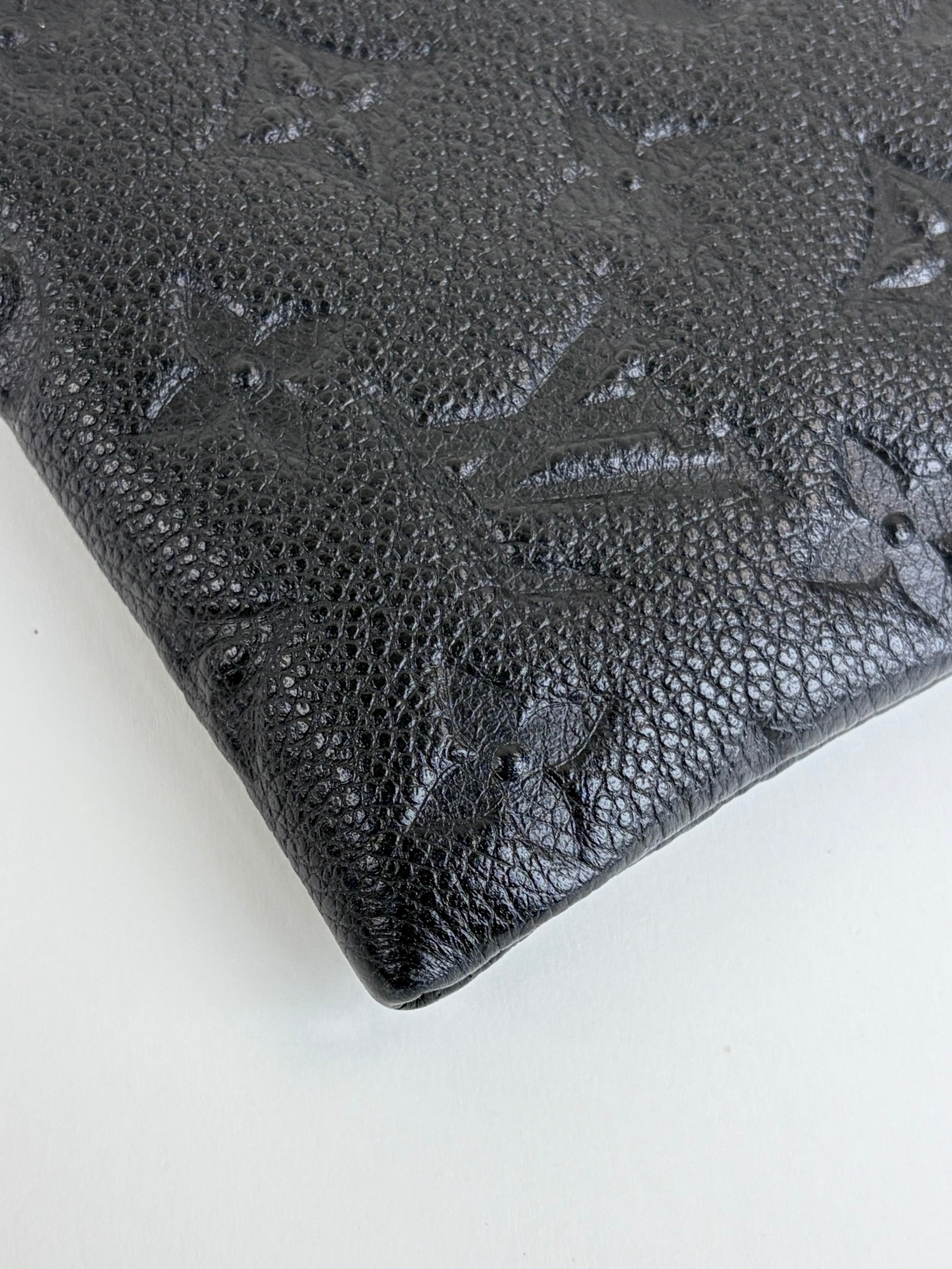 Louis Vuitton Black Monogram Empreinte leather daily pouch