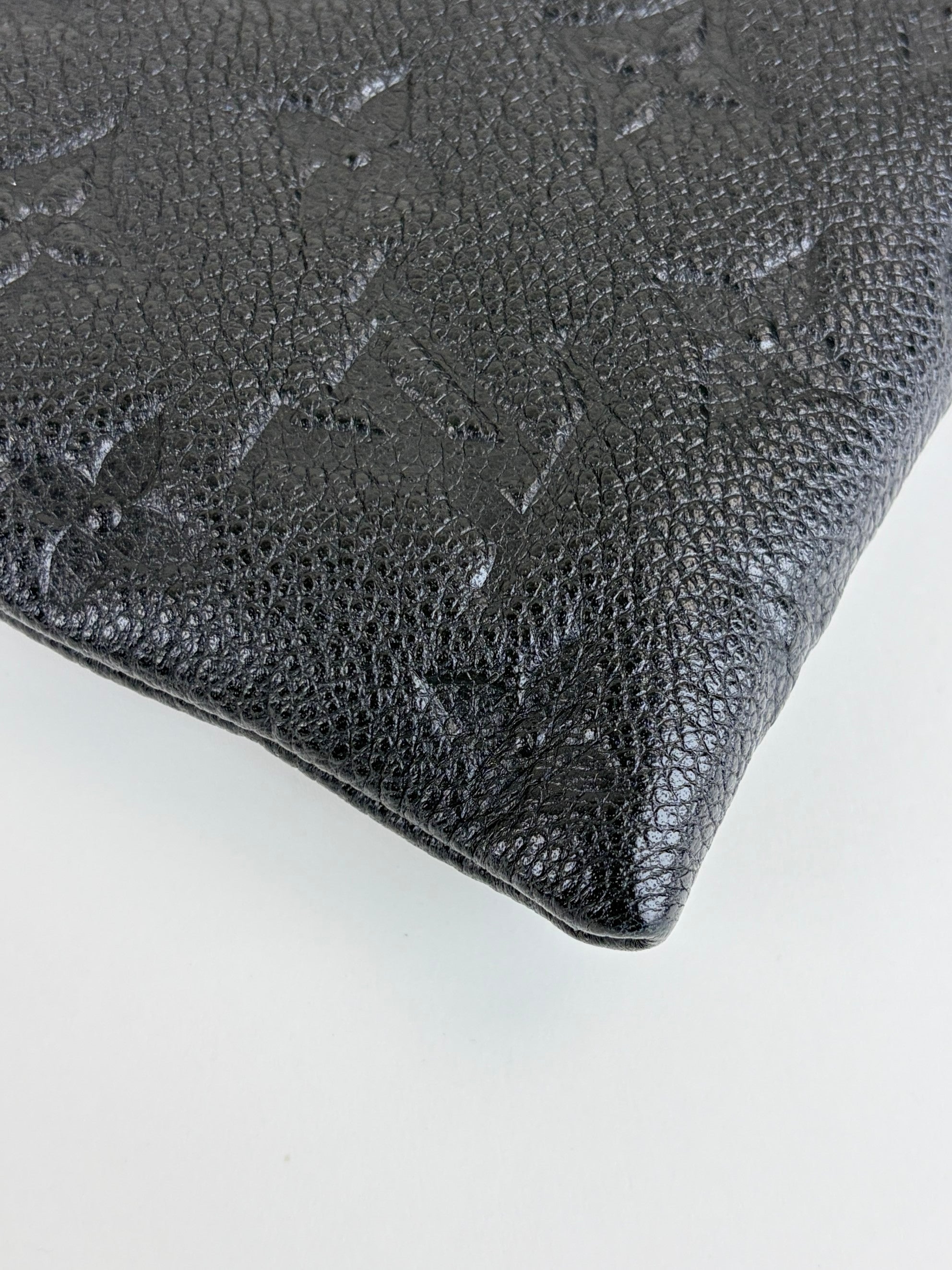 Louis Vuitton Black Monogram Empreinte leather daily pouch