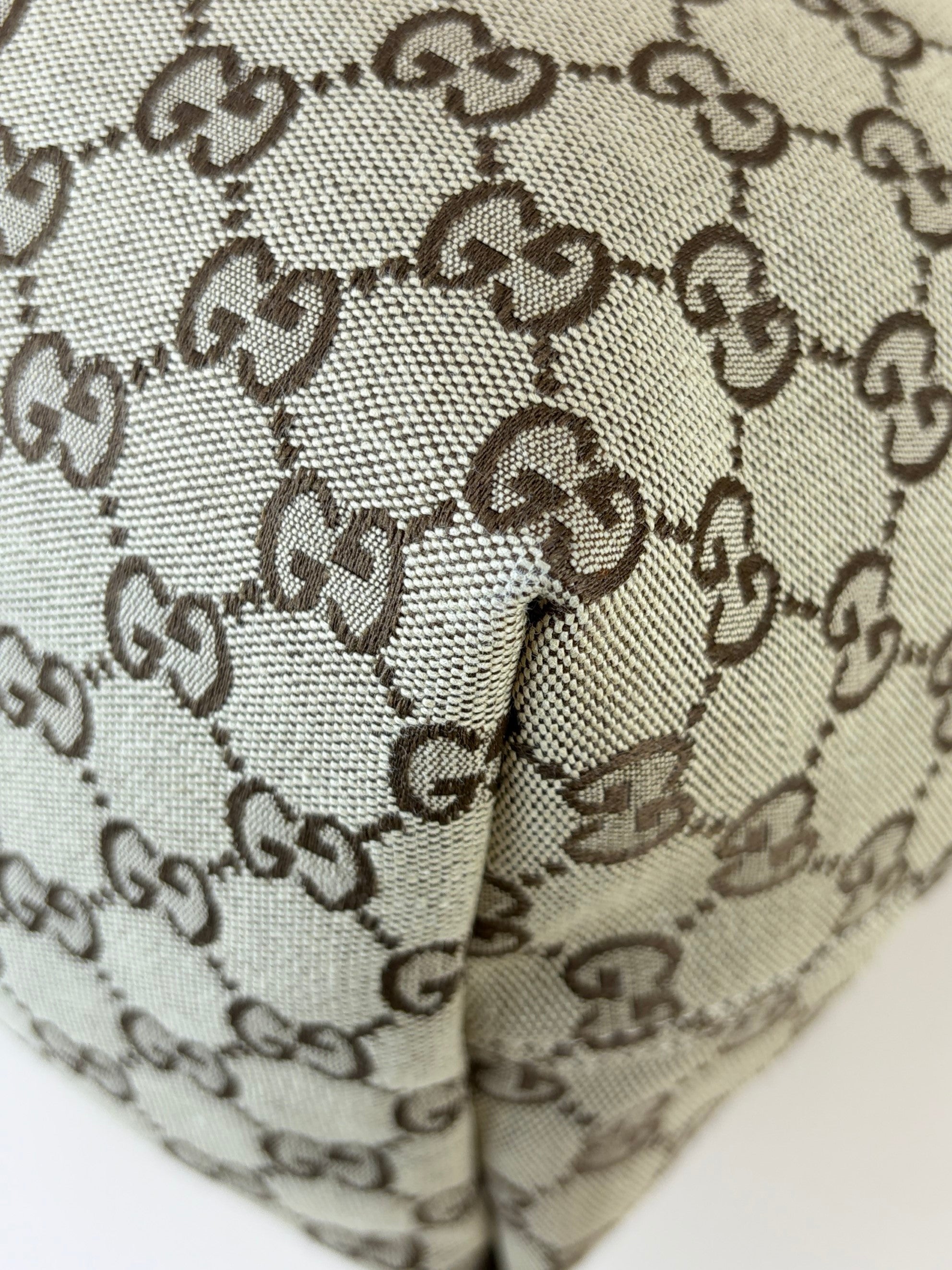 Gucci Giglio beige and brown canvas large tote bag