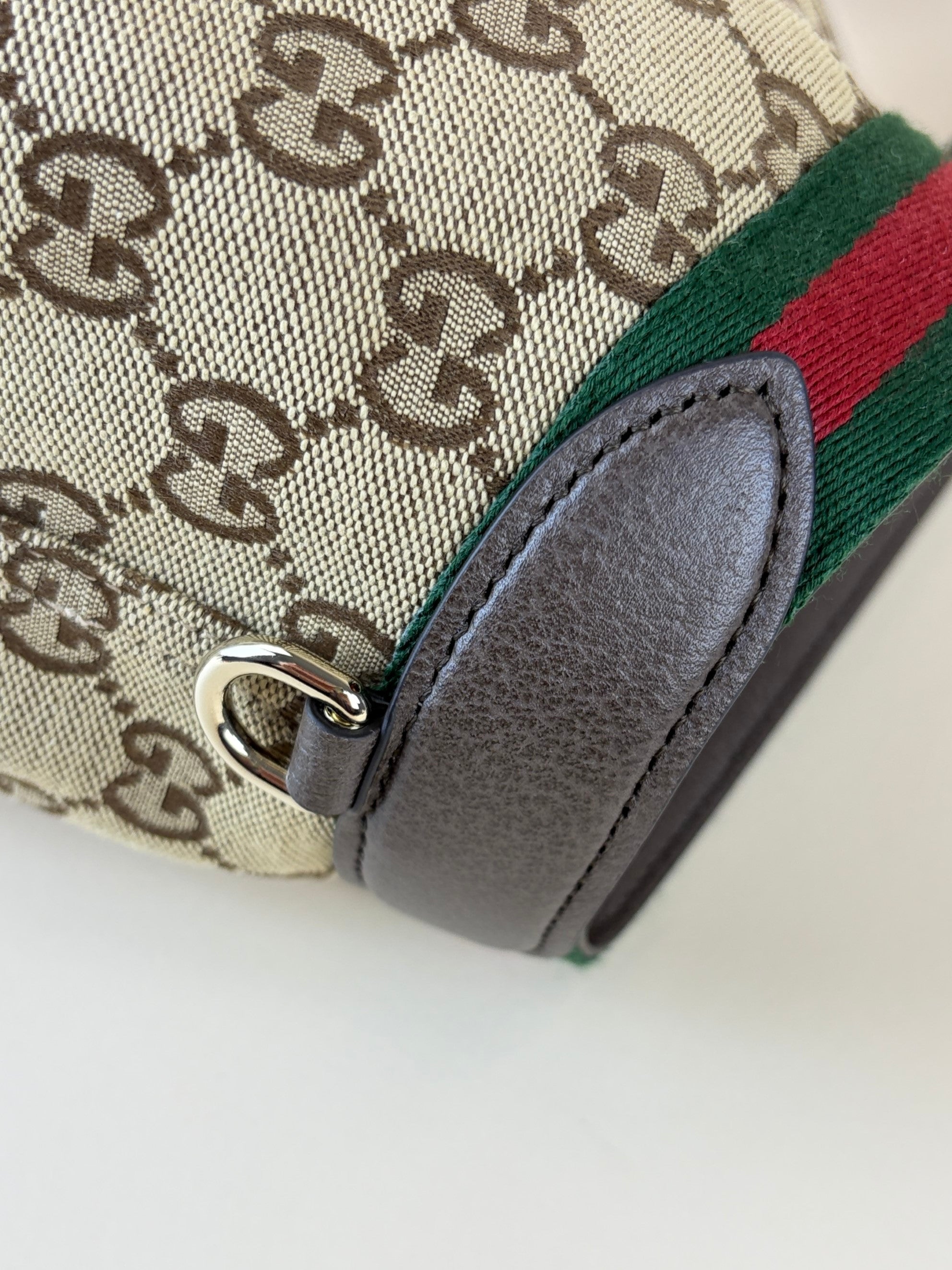 Gucci Giglio beige and brown canvas large tote bag