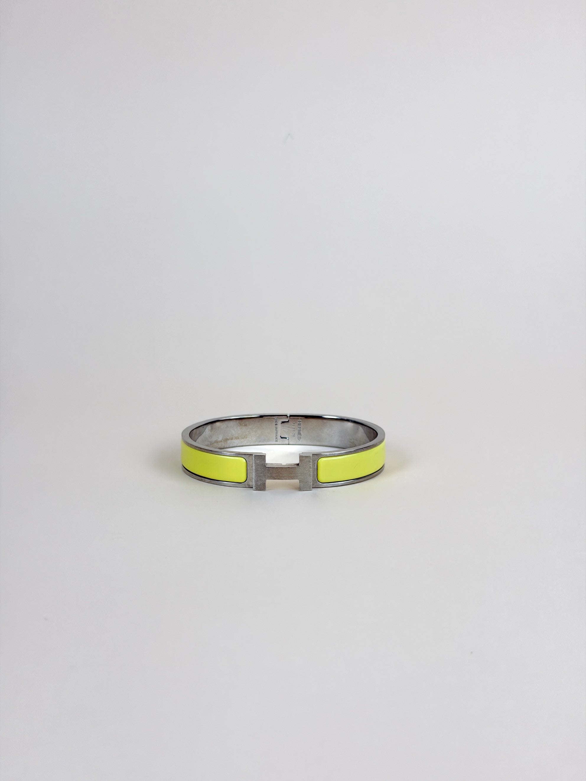 Hermes yellow clic h palladium plated