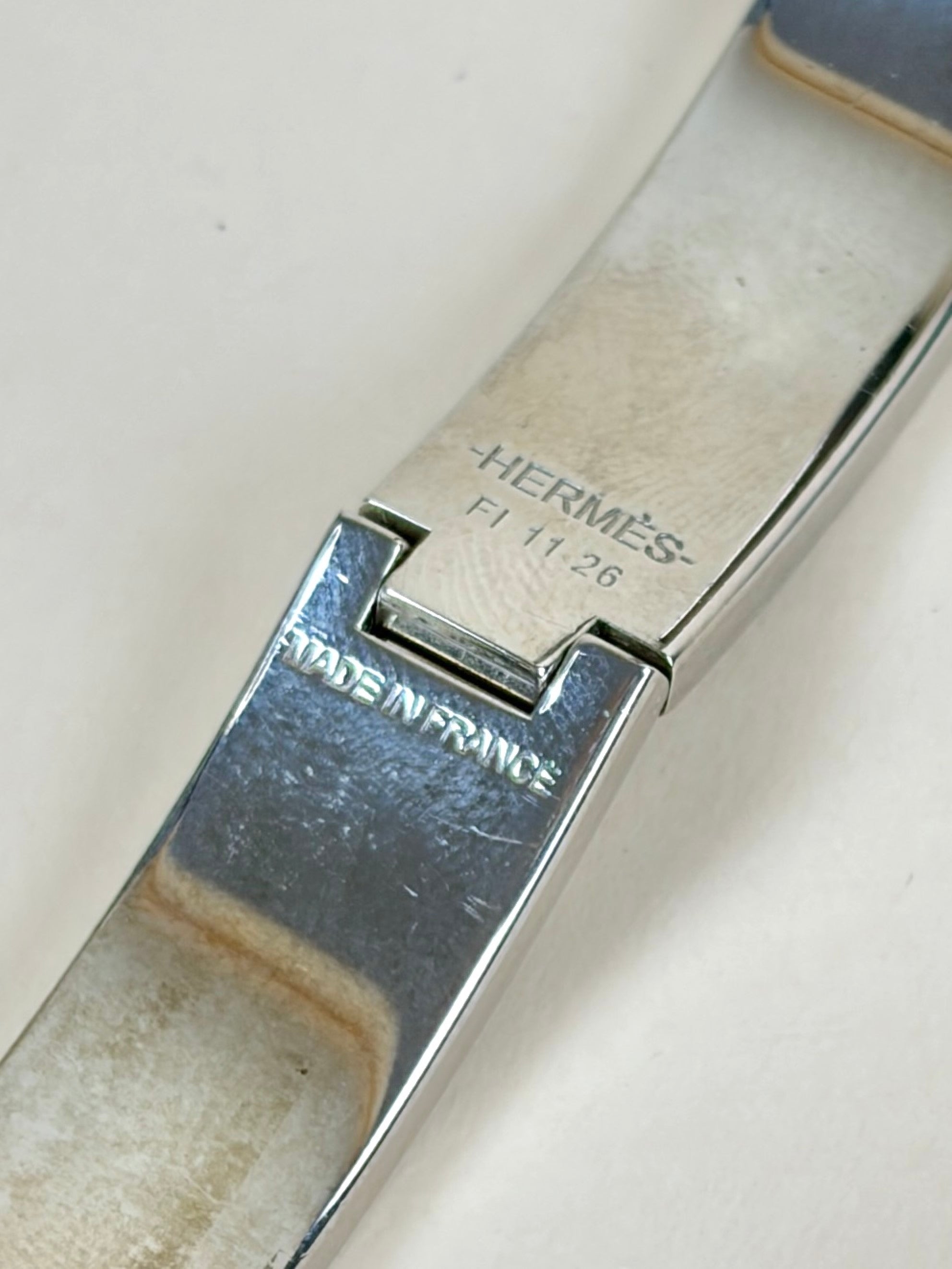 Hermes yellow clic h palladium plated