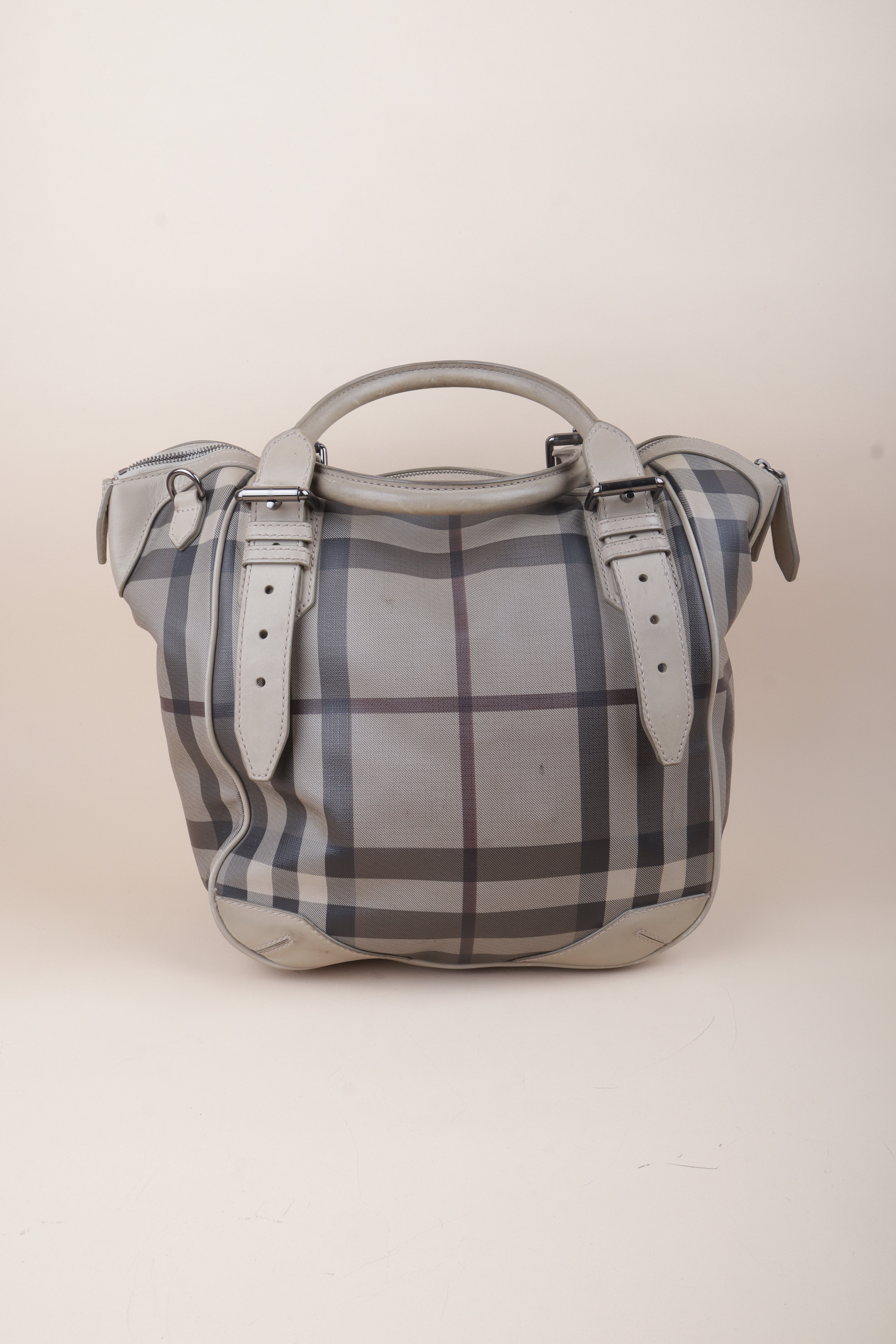 Burberry BAG  trench smoke check coted