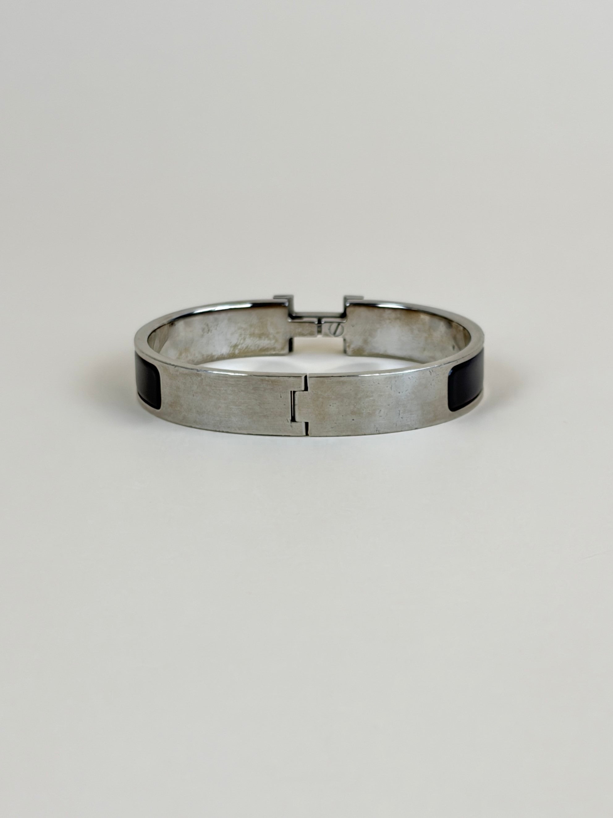 Hermes Matt Black Clic H Bracelt