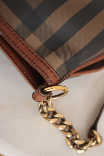 Burberry Nova Check Brown Crossbody Bag