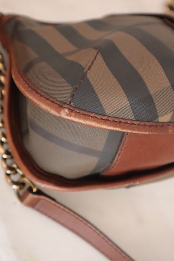 Burberry Nova Check Brown Crossbody Bag