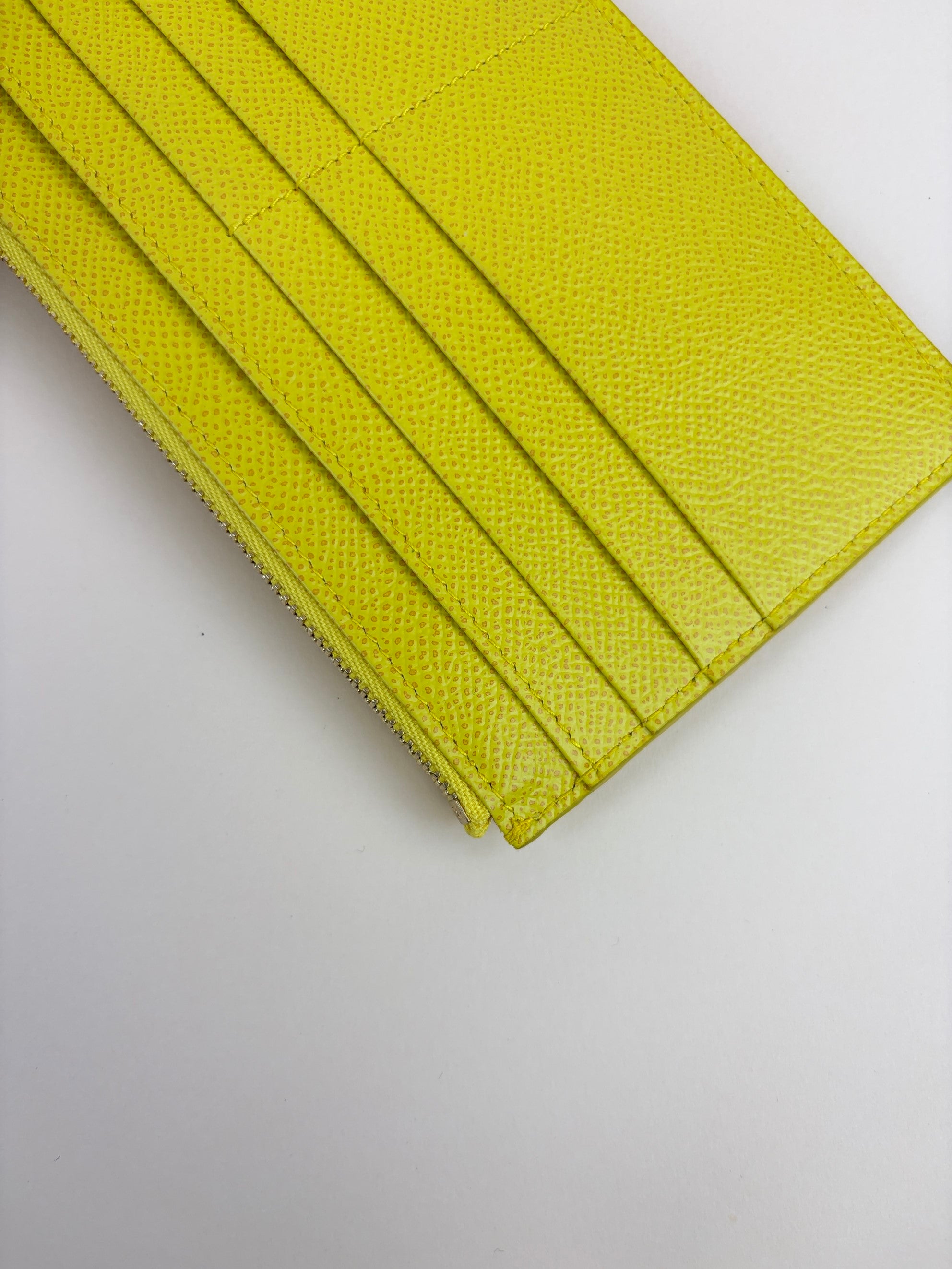 Dolce & Gabbana Yellow Dauphine Large Zip Card Holder