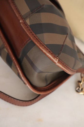 Burberry Nova Check Brown Crossbody Bag