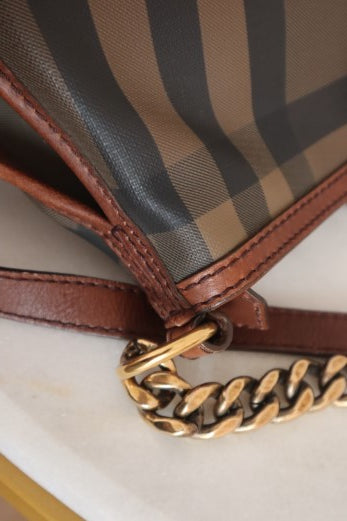 Burberry Nova Check Brown Crossbody Bag