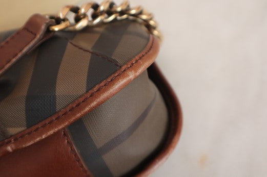 Burberry Nova Check Brown Crossbody Bag