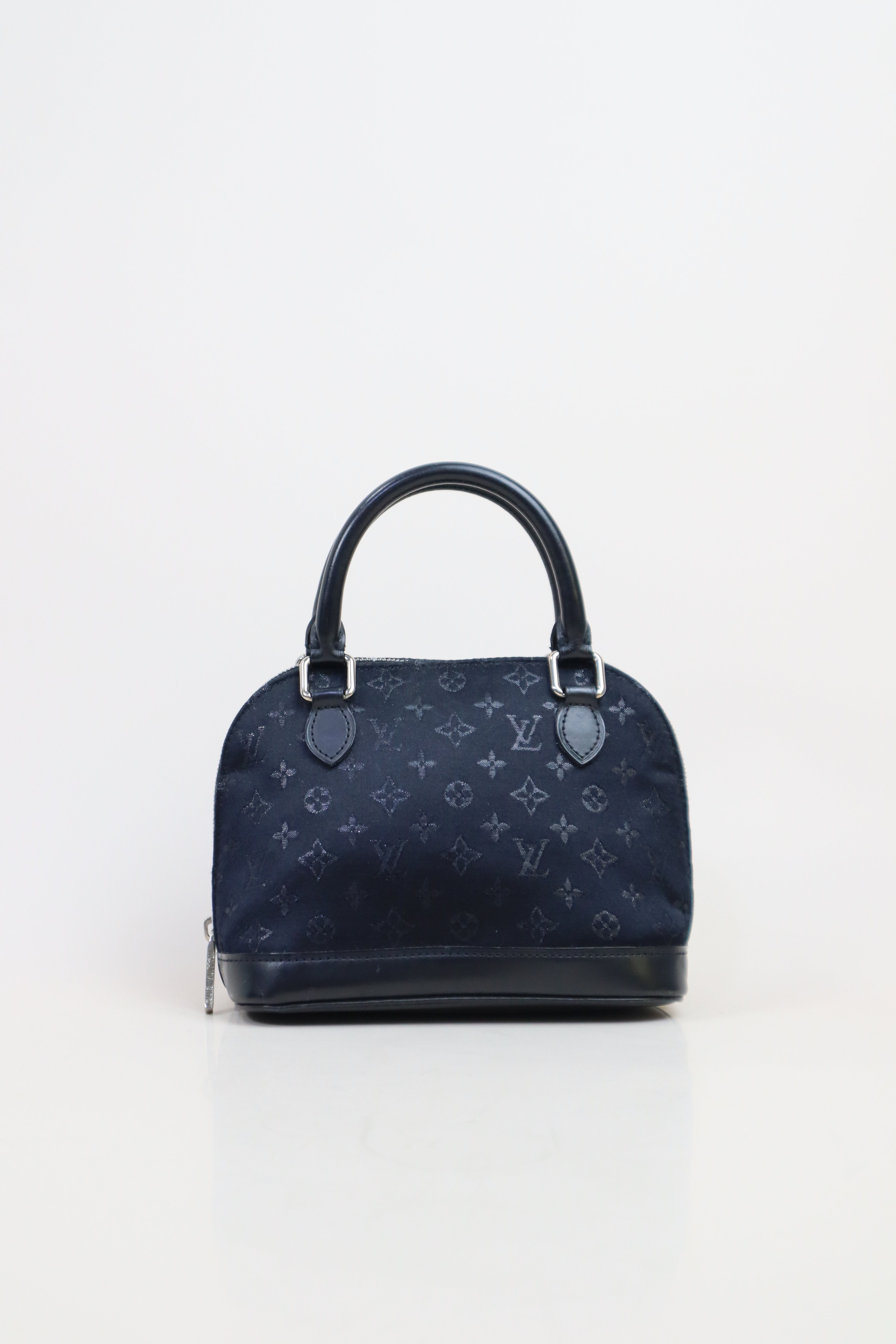 Louis Vuitton Black Monogram Satin Mini Alma Bag