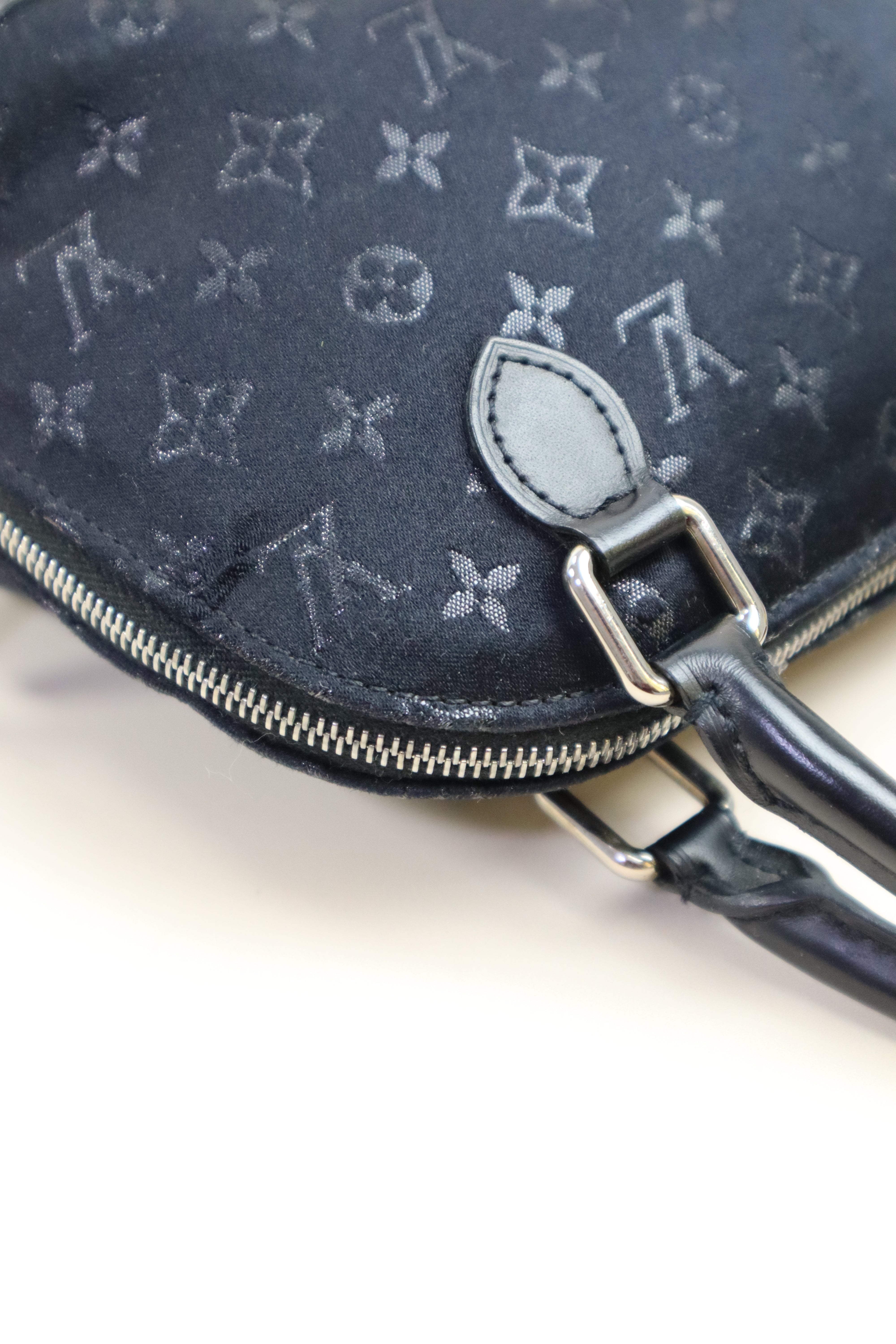 Louis Vuitton Black Monogram Satin Mini Alma Bag