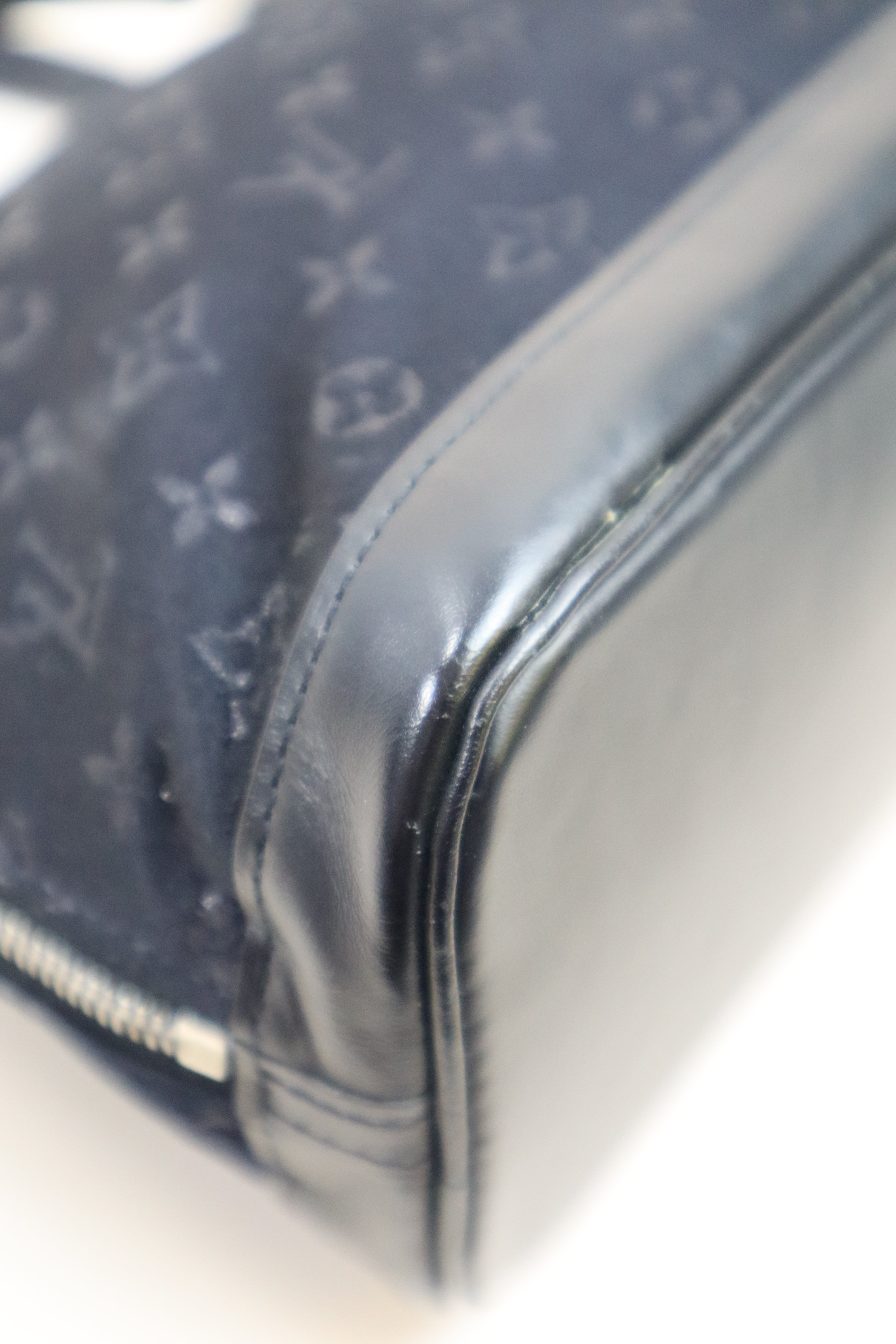 Louis Vuitton Black Monogram Satin Mini Alma Bag